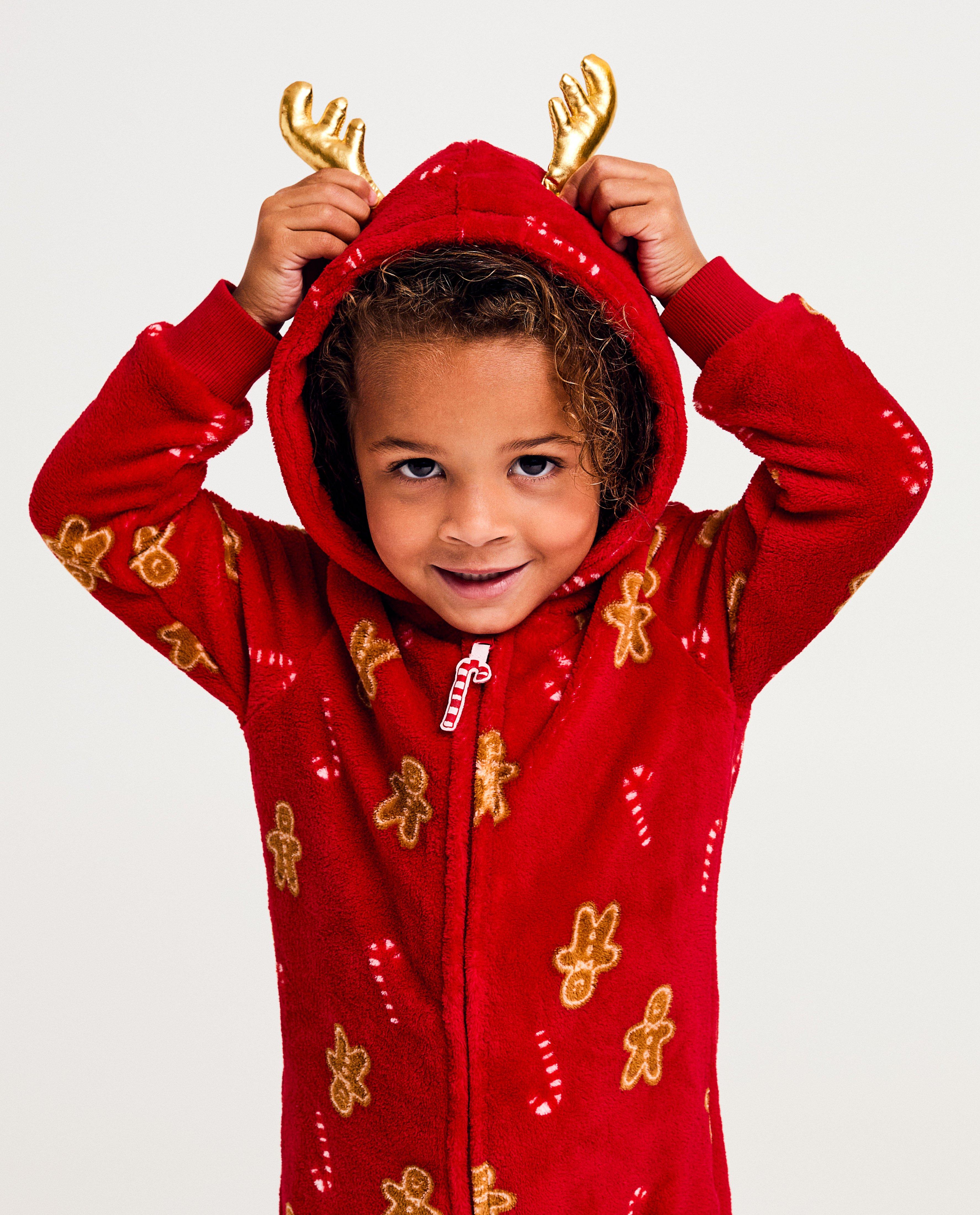 Nachtkleding - Fleece onesie met print, 2-7 jaar
