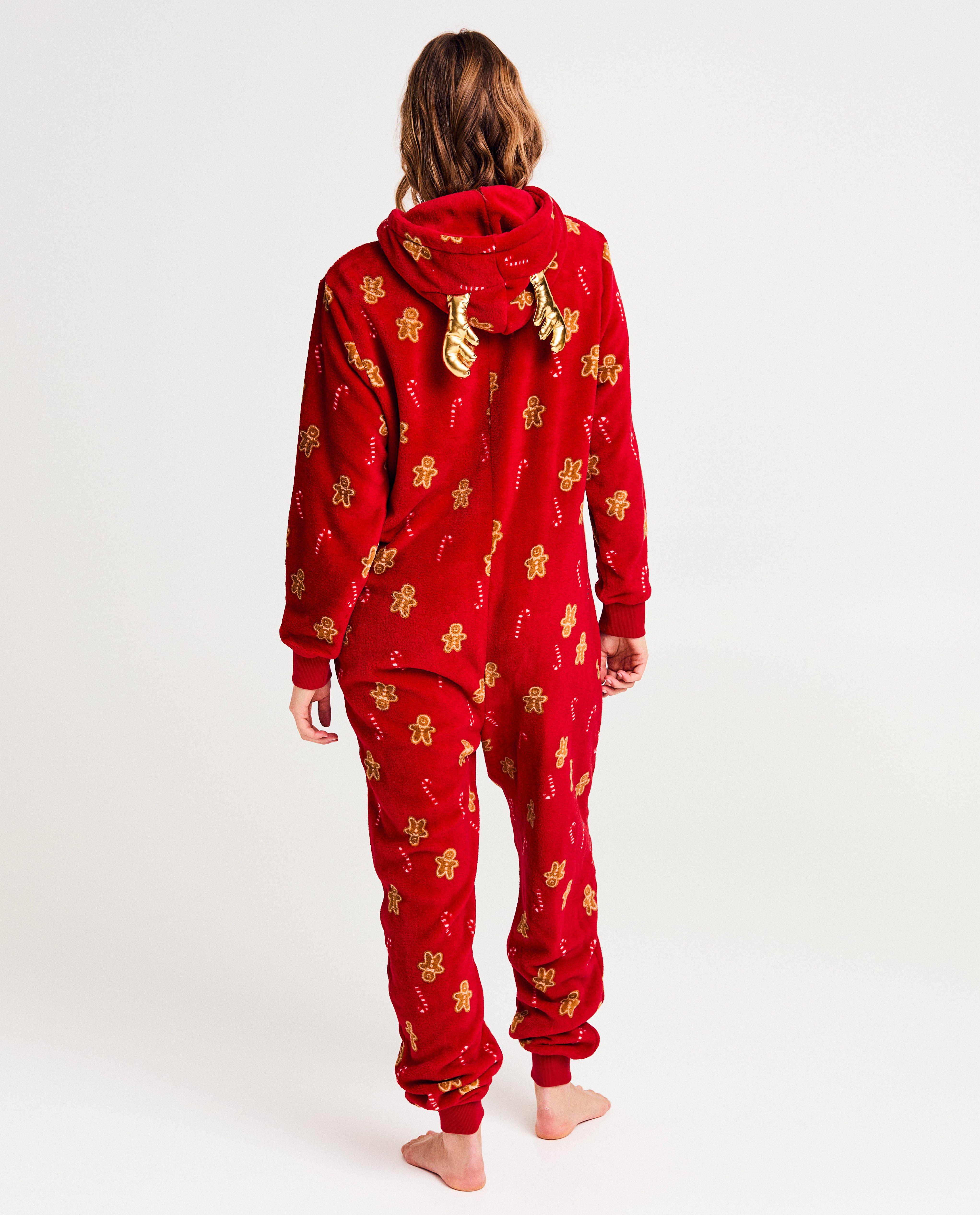 Nachtkleding - Fleece onesie met print, dames