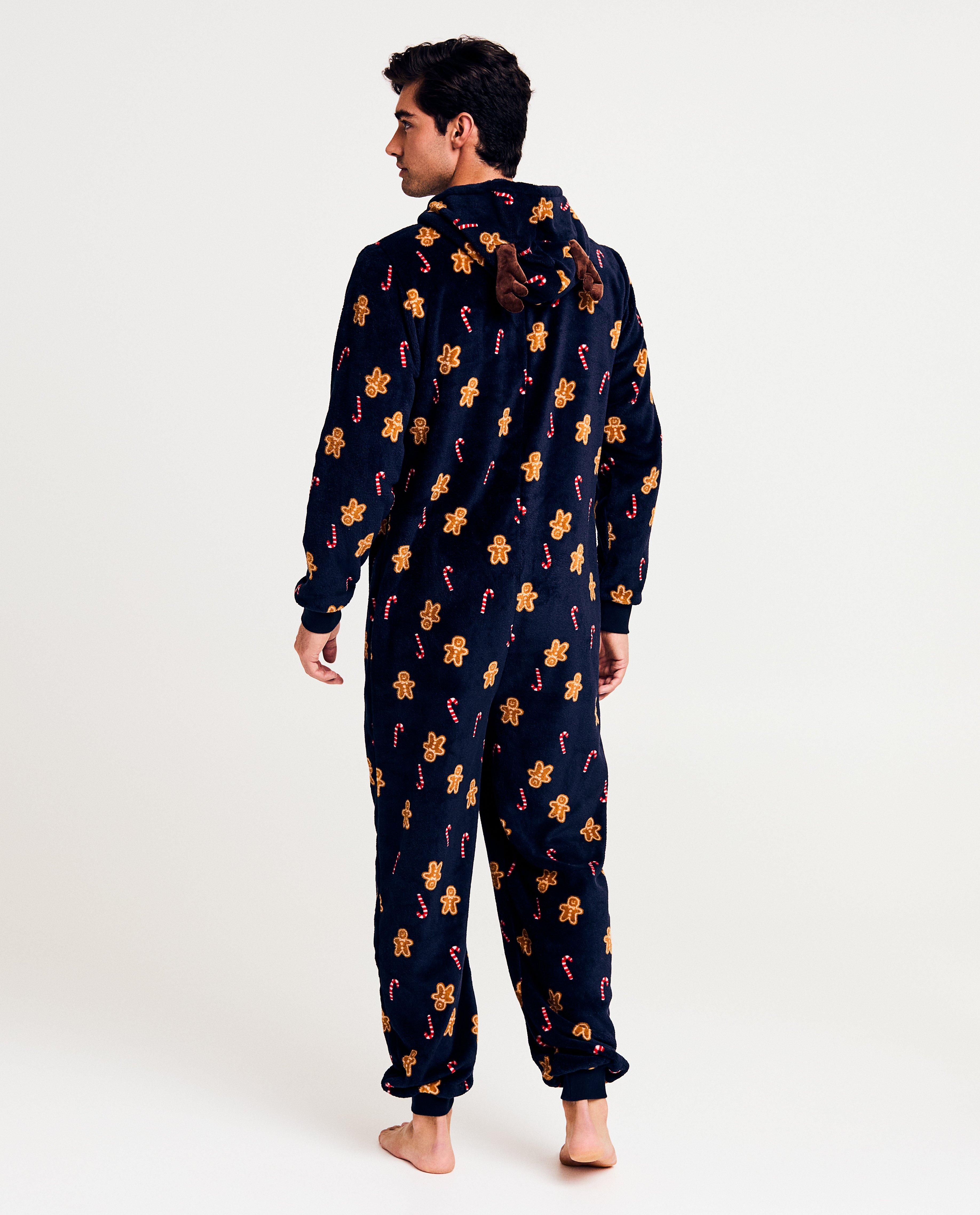 Nachtkleding - Fleece onesie met print, heren
