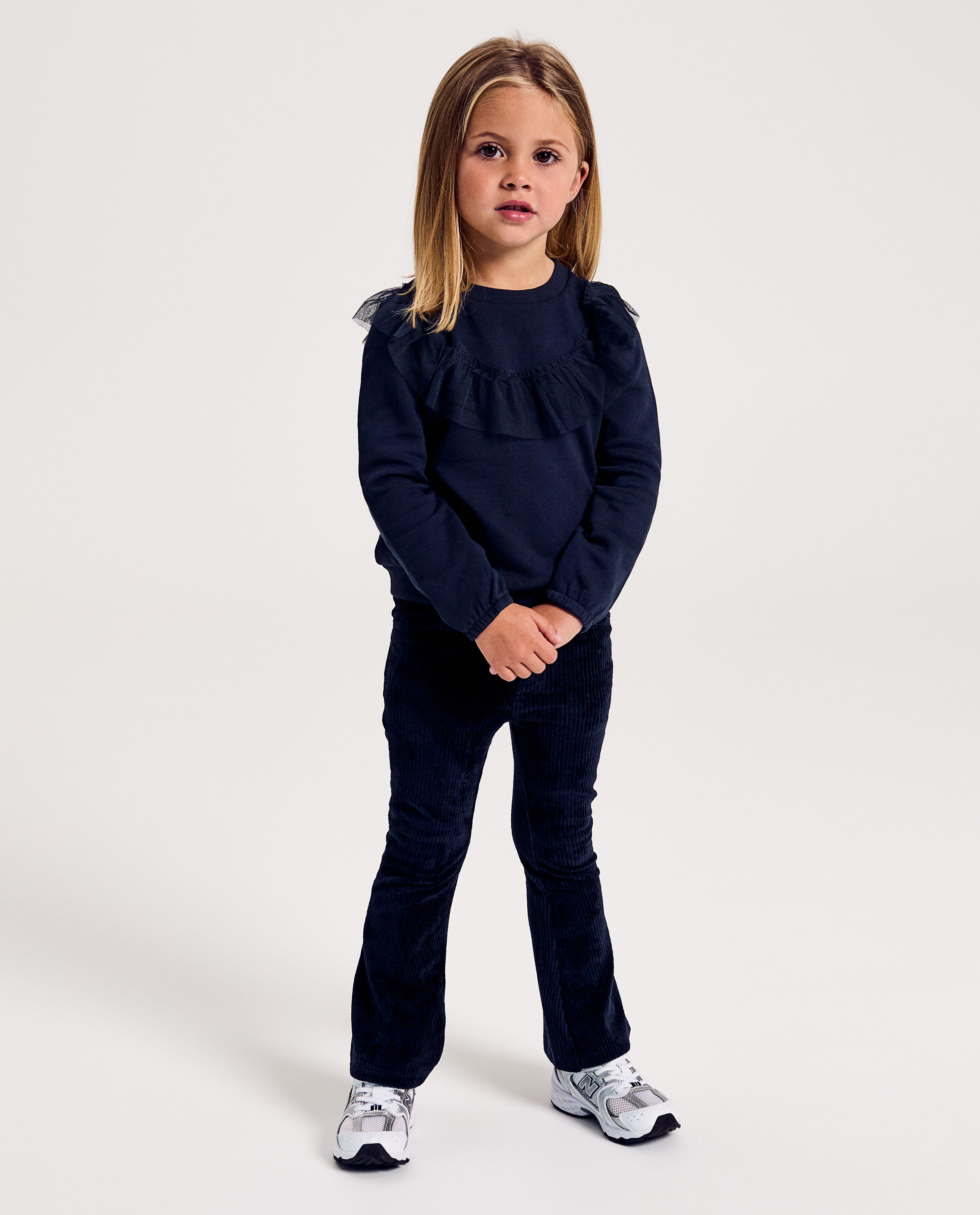 Broek van ribfluweel, flared fit - null - jubel