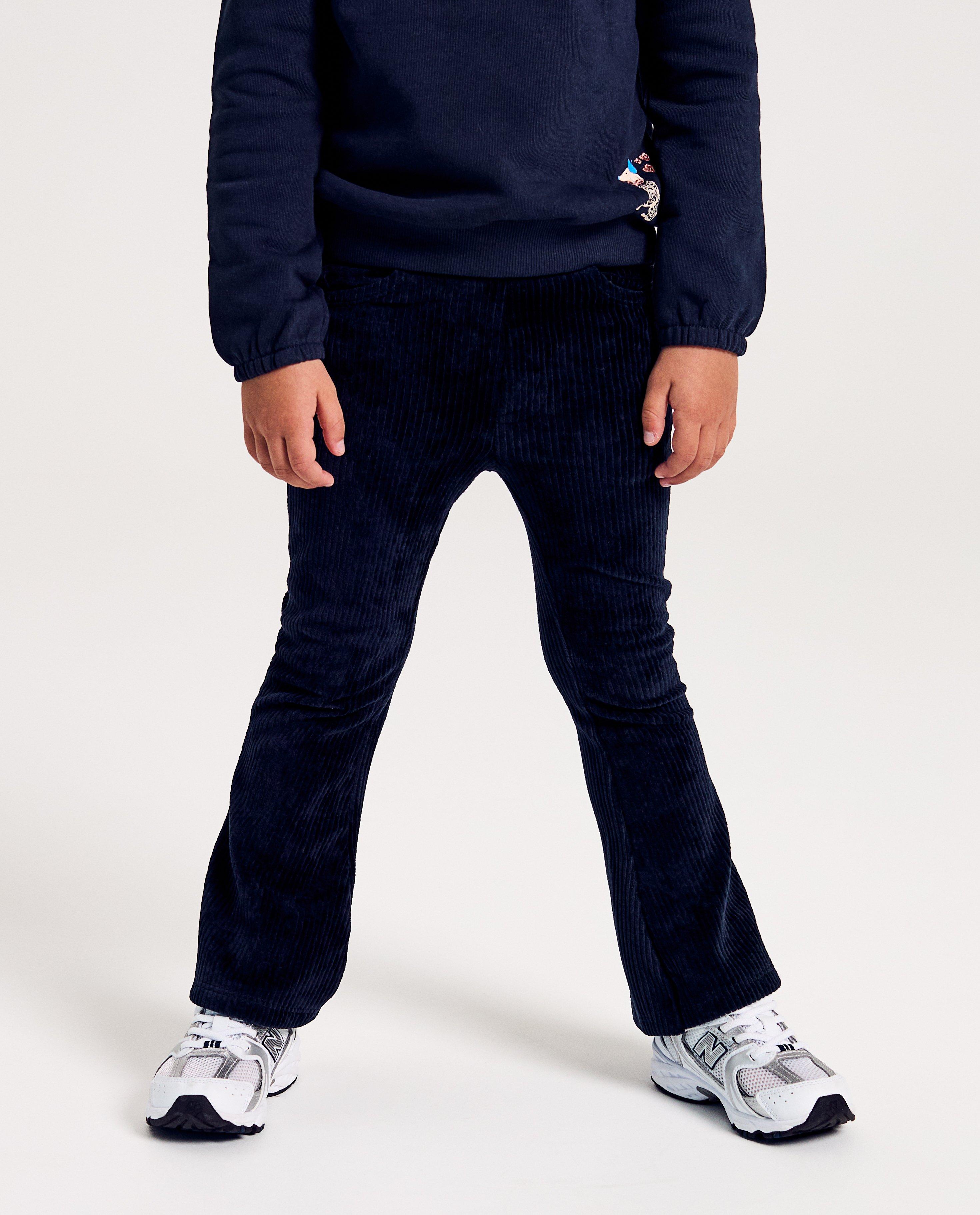 Broeken - Broek van ribfluweel, flared fit