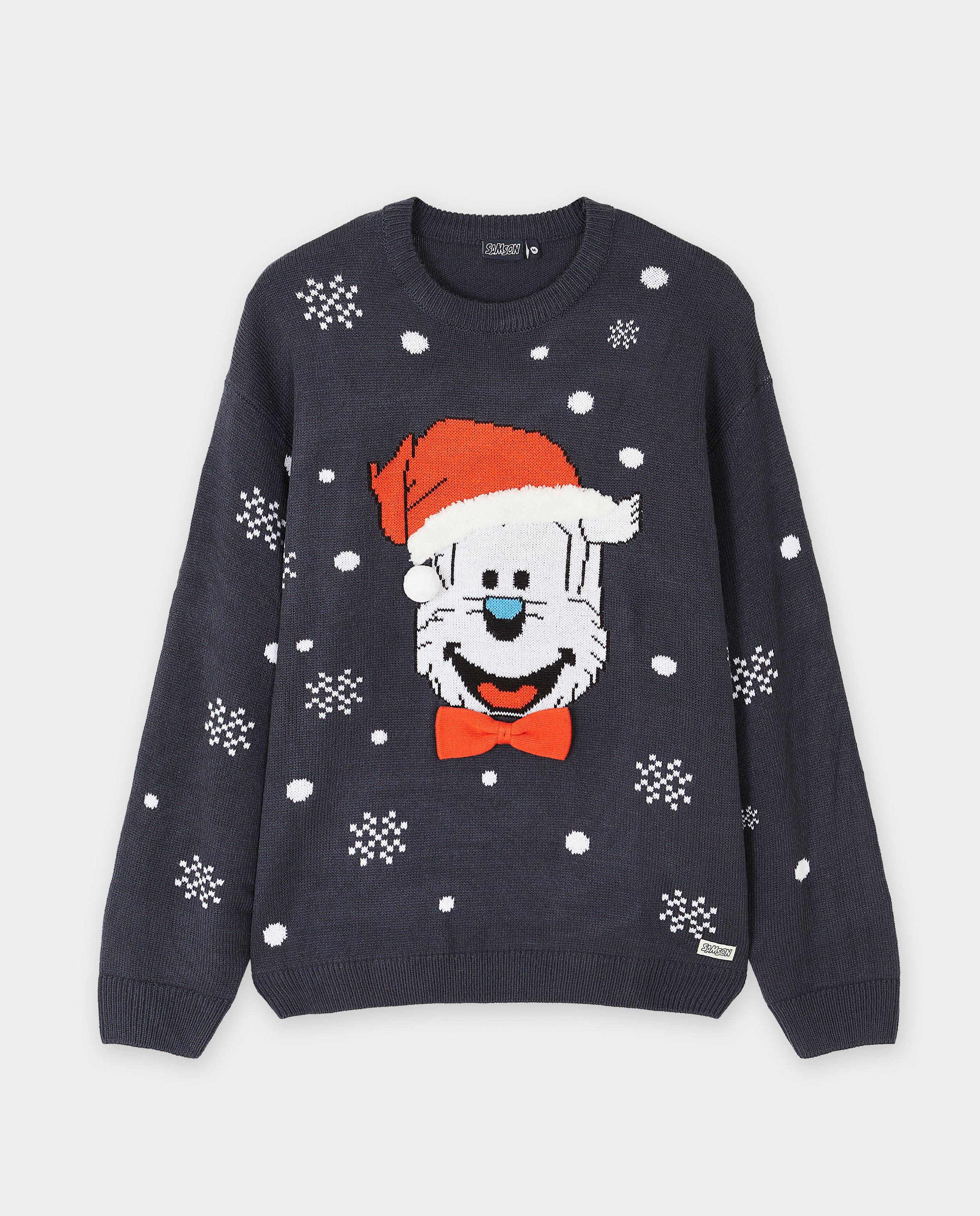 Truien - Kersttrui met print Samson, maat XS-XL