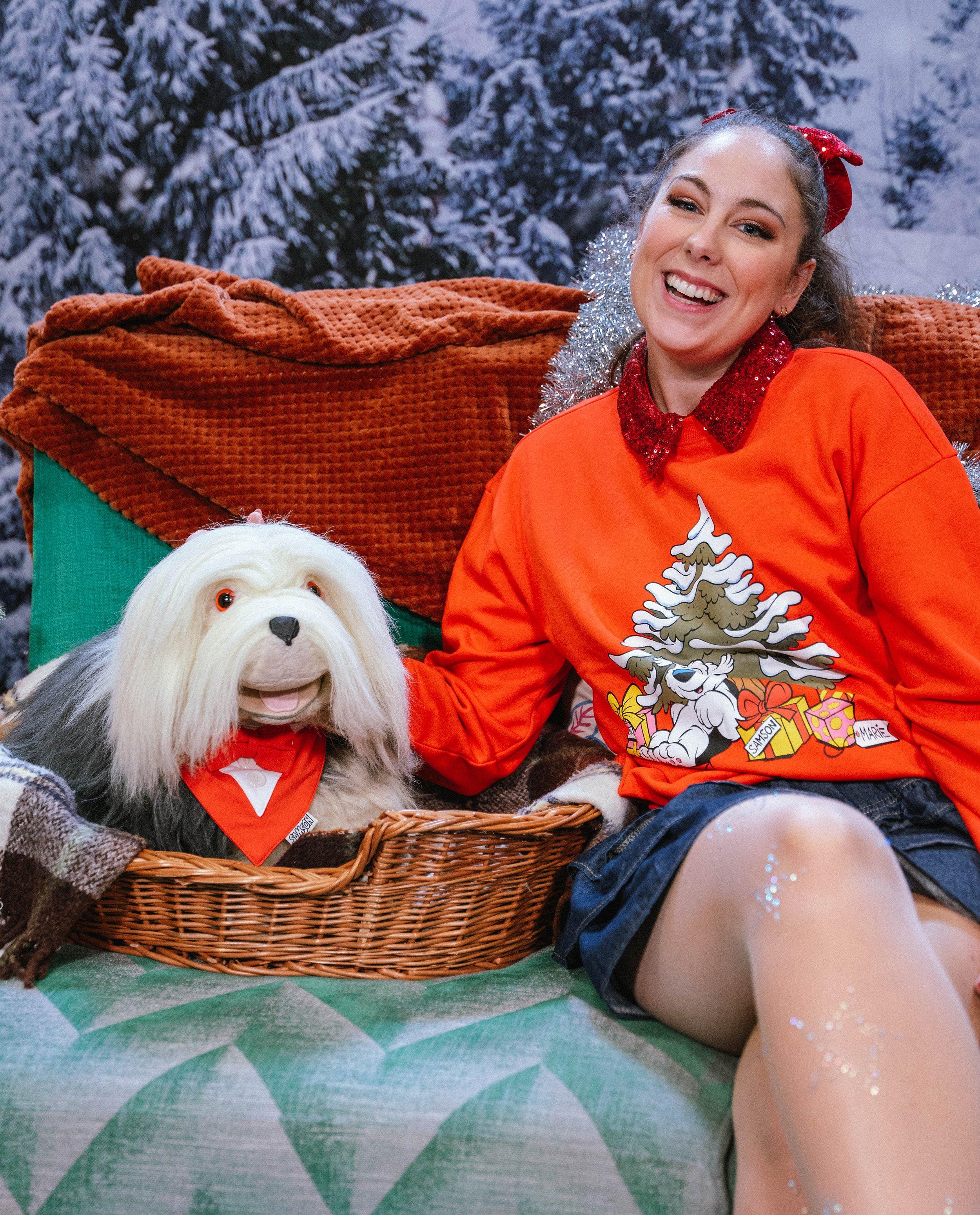 Kersttrui met print Samson, XS-XL - Product Detail - rood - afbeelding nummer 4