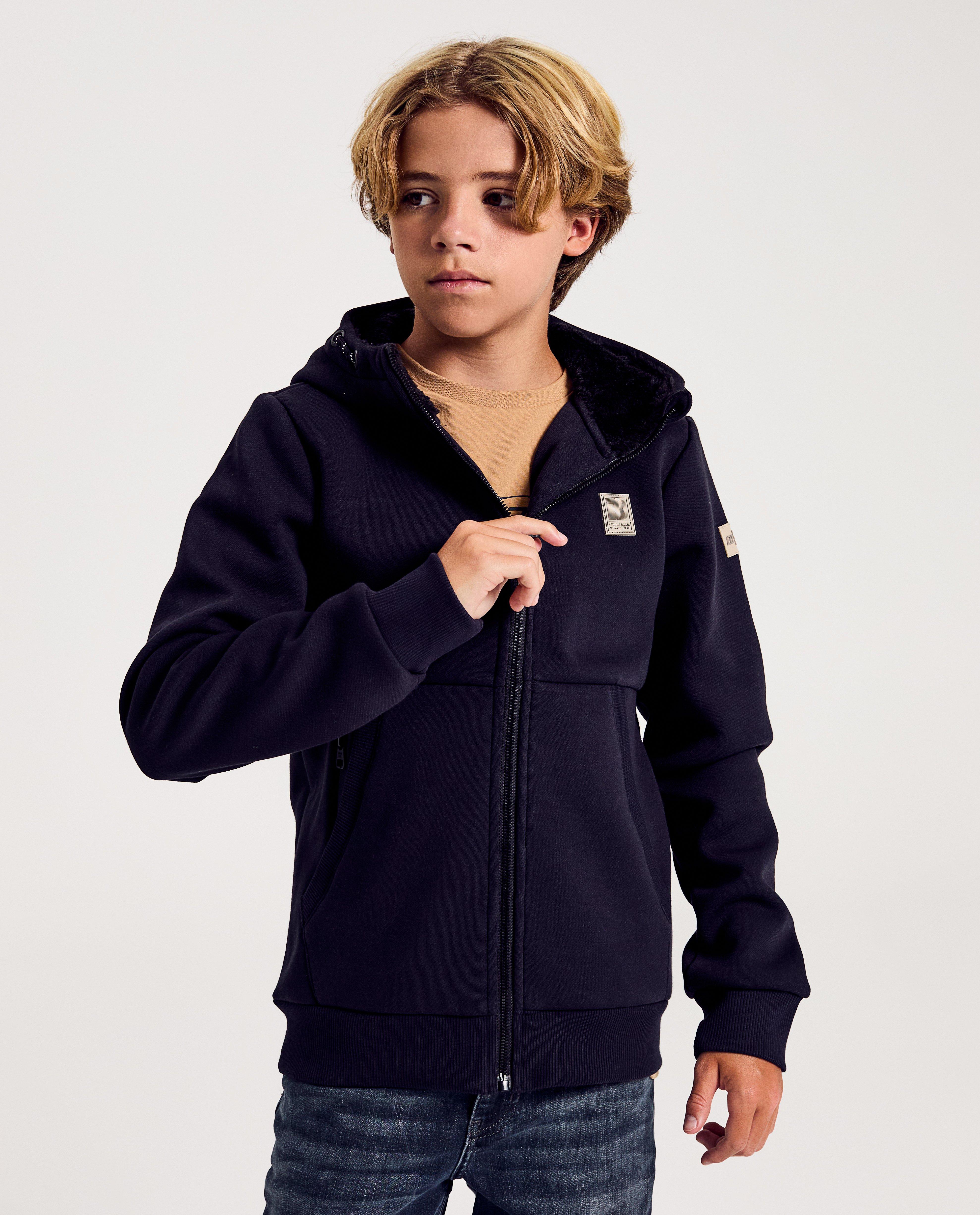 Sweatvest met teddy voering - Product Detail - donkerblauw - afbeelding nummer 1