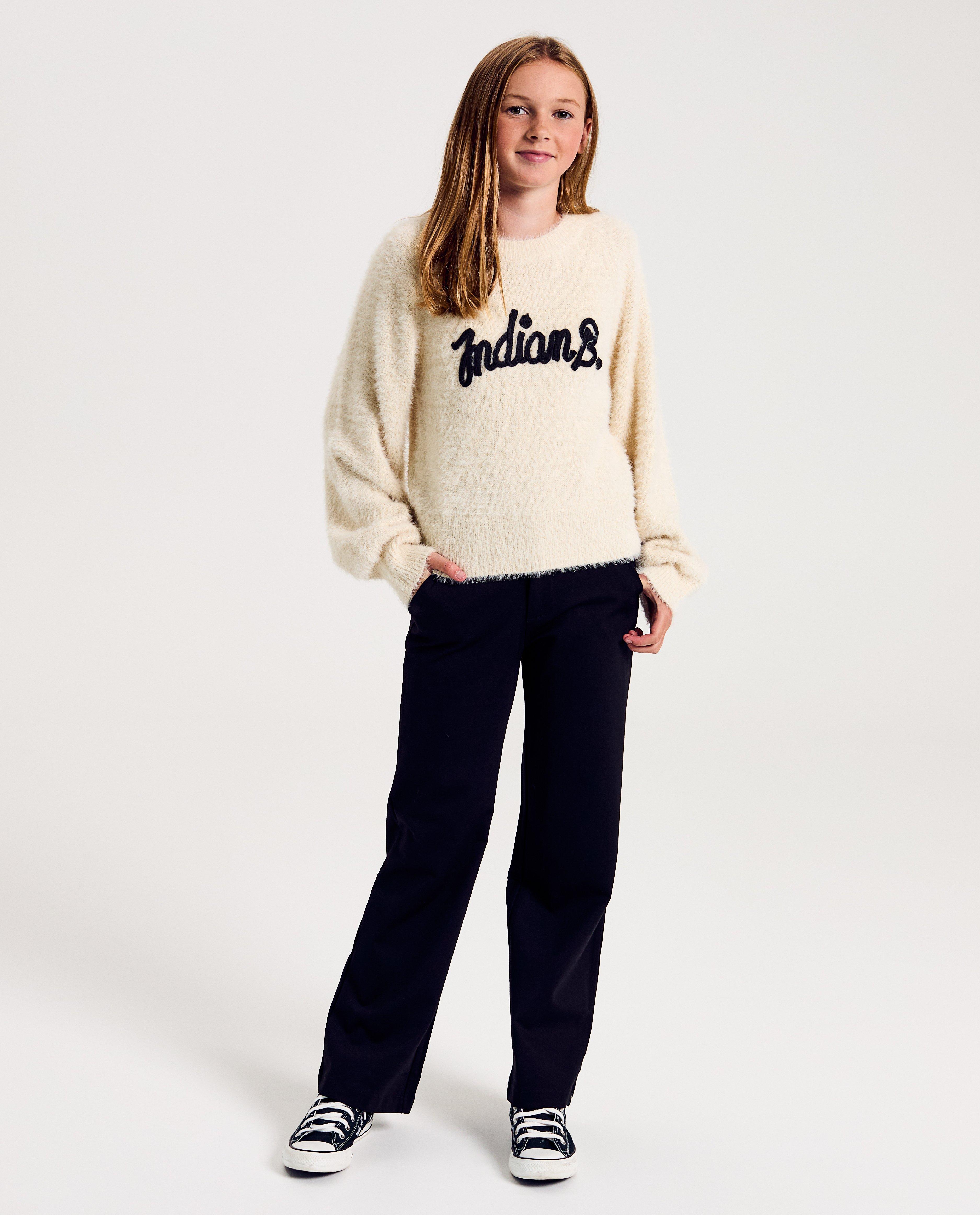 Zwarte geklede broek, wide fit - null - Indian Blue Jeans