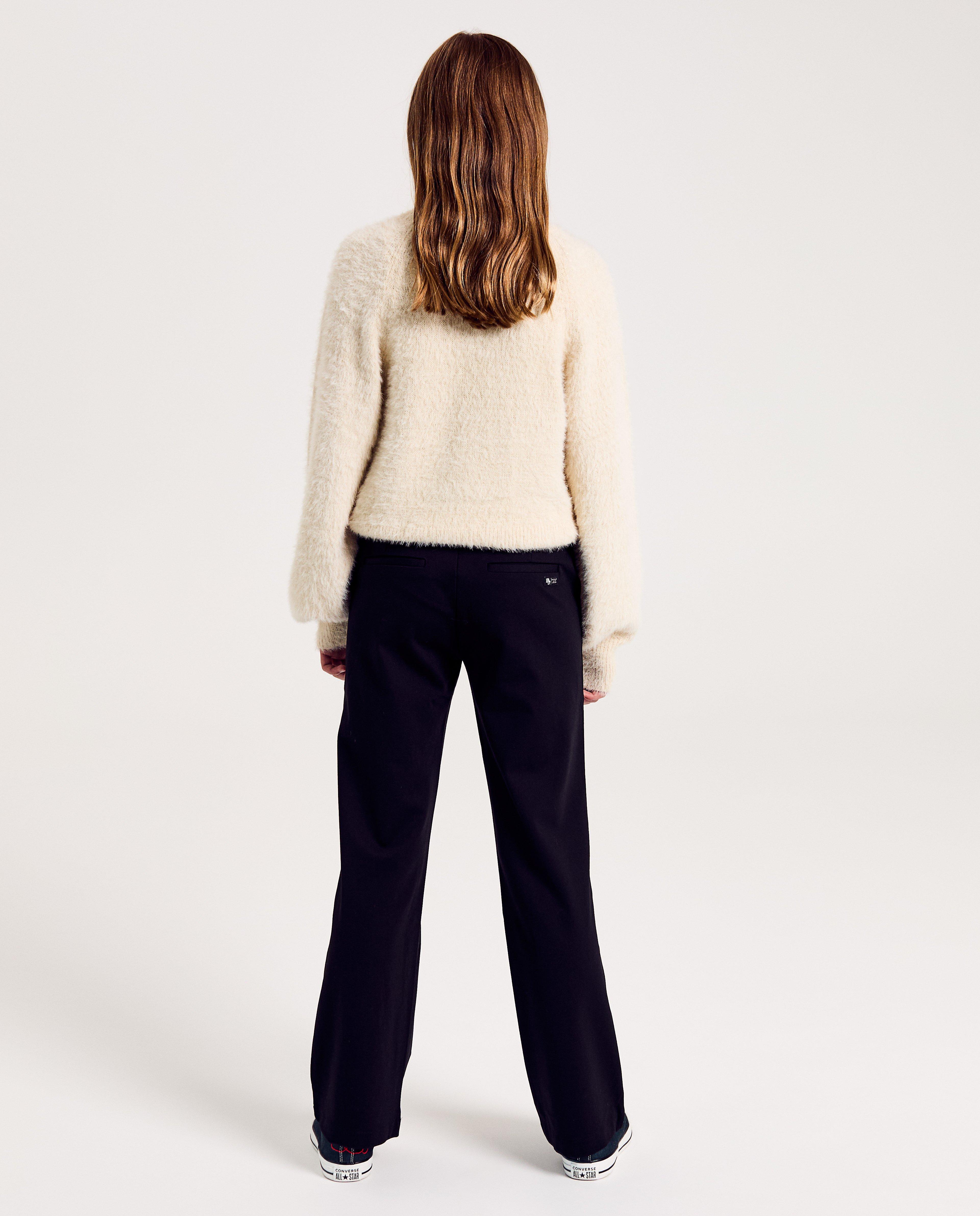 Broeken - Zwarte geklede broek, wide fit