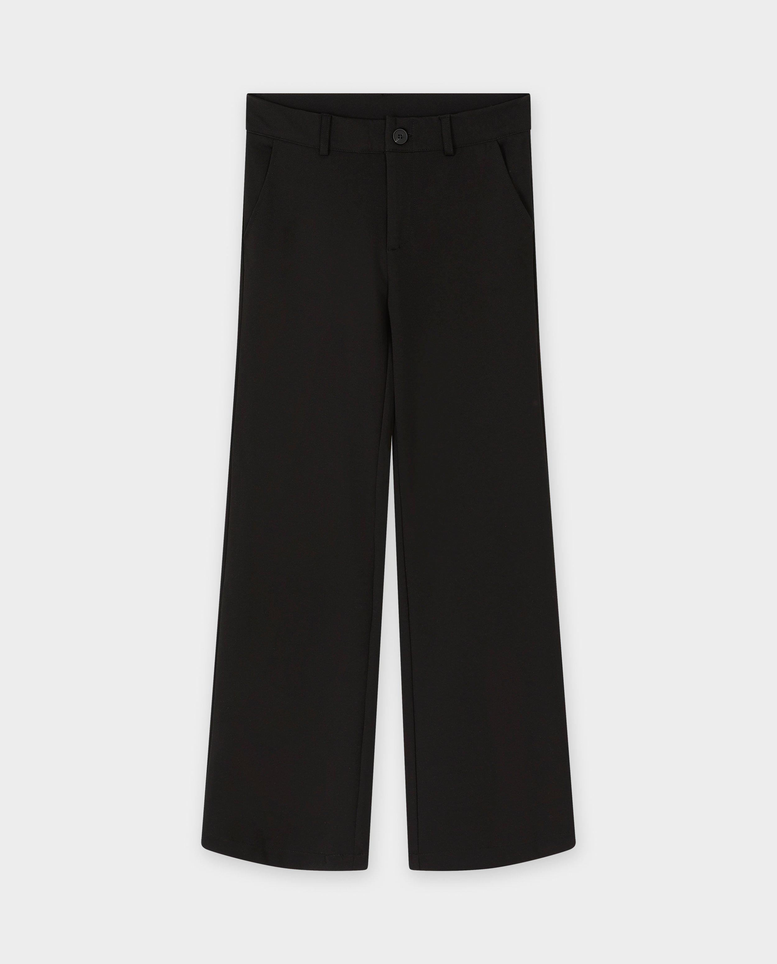 Broeken - Zwarte geklede broek, wide fit