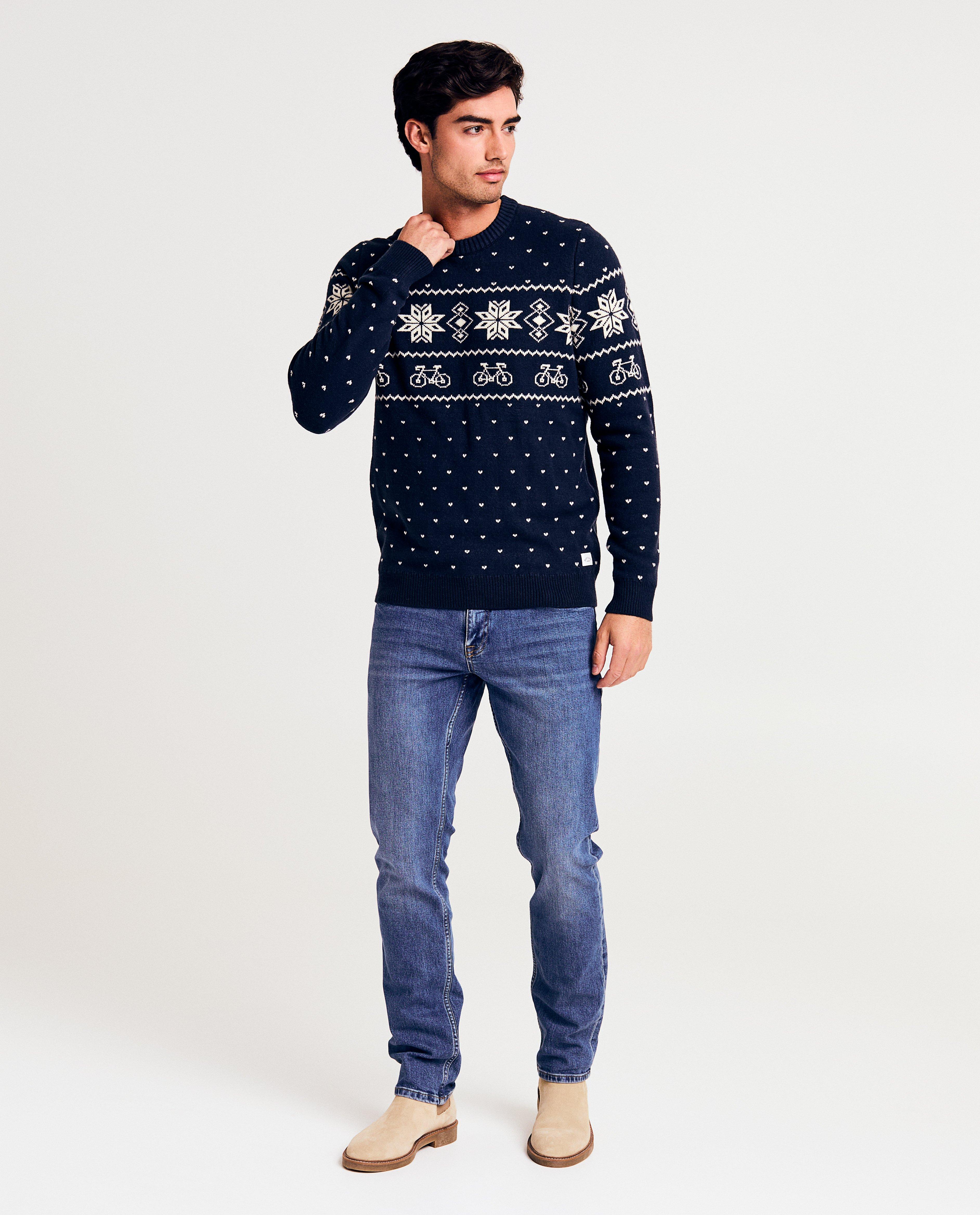 Pull de Noël à imprimé - Détails du produit - bleu foncé - image numéro 3