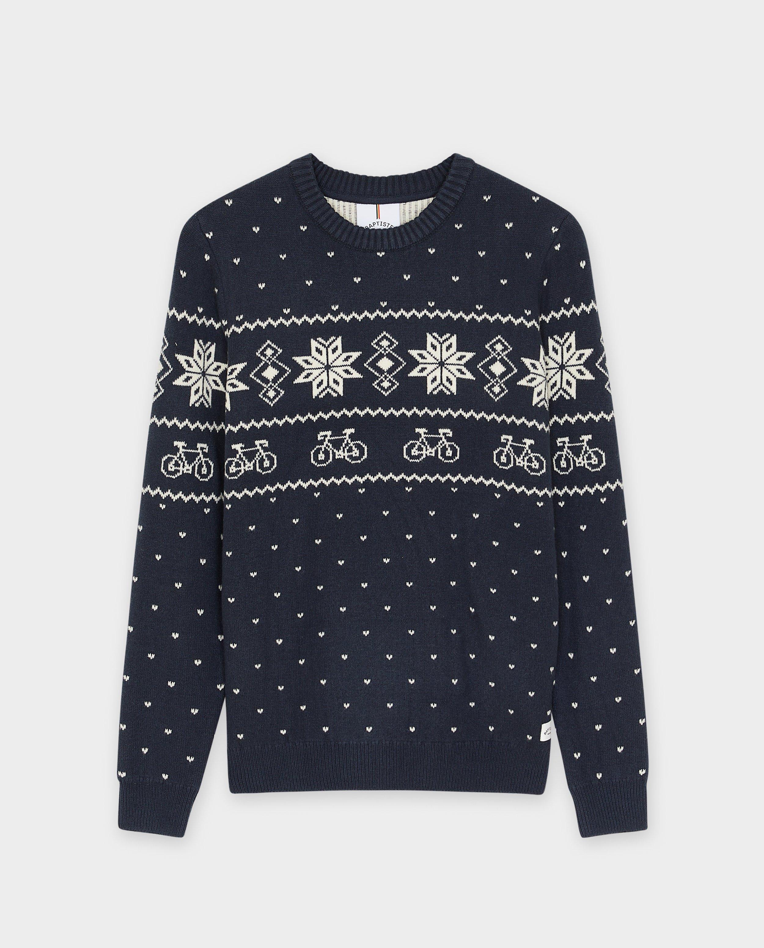 Pull de Noël à imprimé - Détails du produit - bleu foncé - image numéro 5