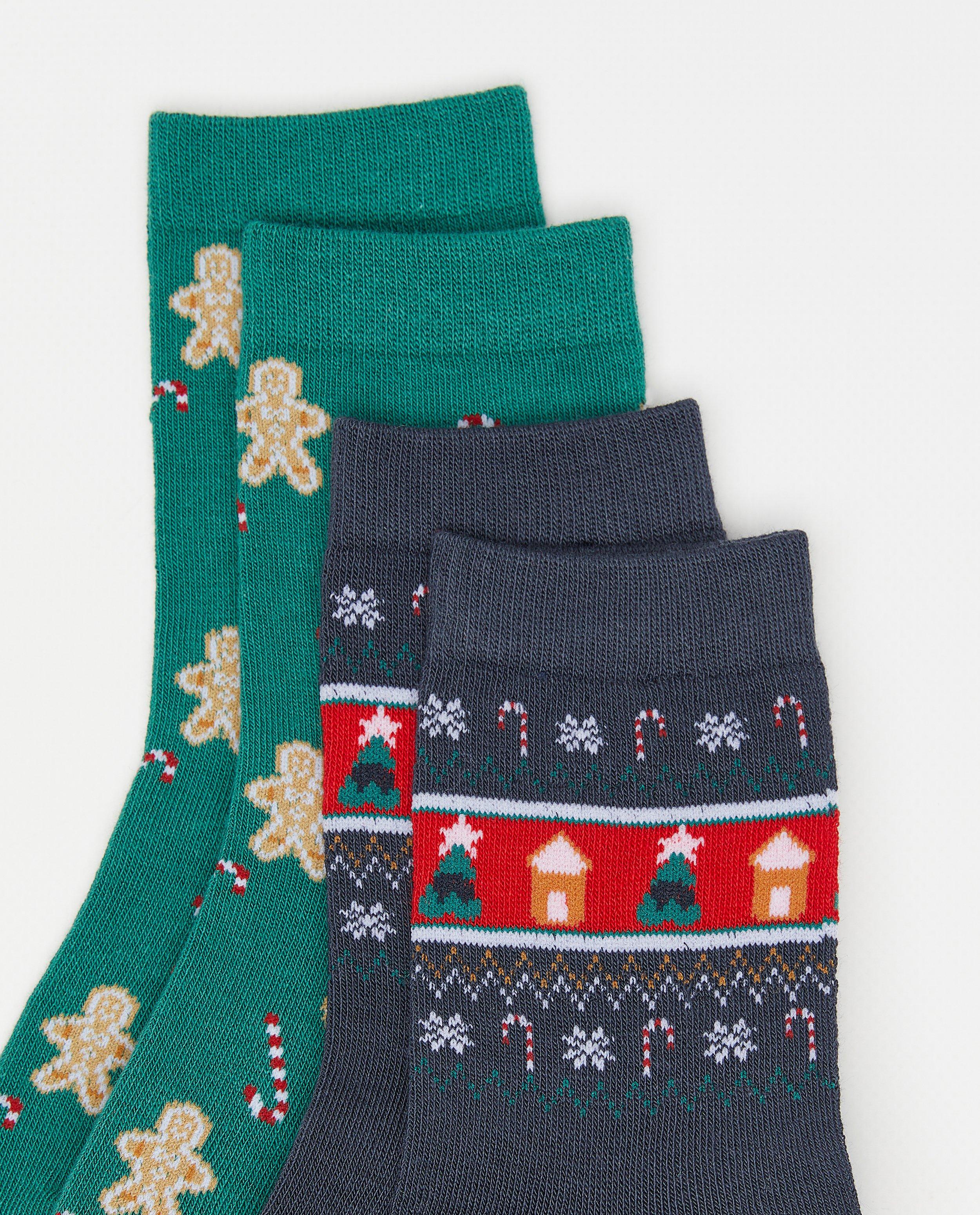 Set van 2 paar kerstkousen, maat 22-30 - Product Detail - donkerblauw - afbeelding nummer 2