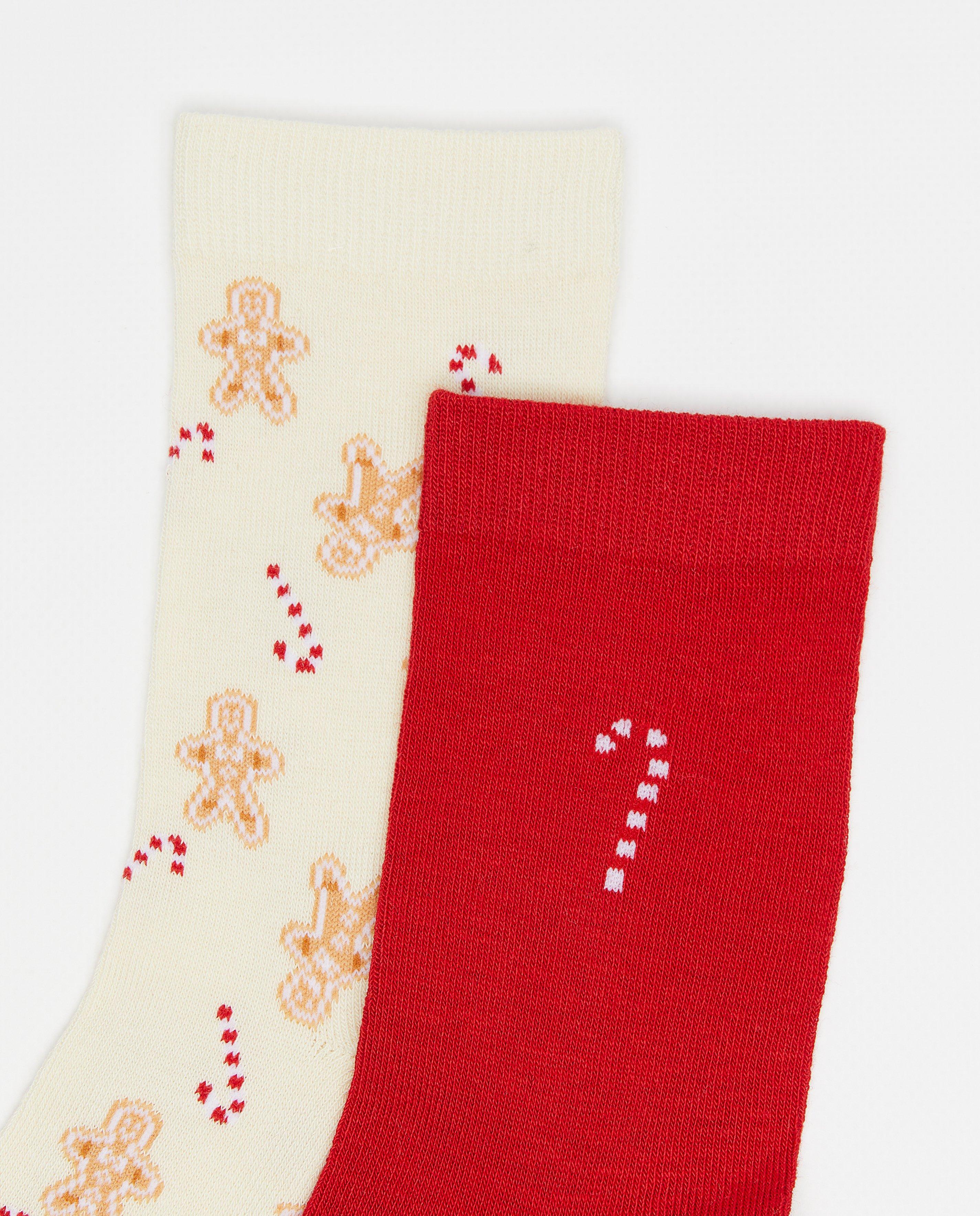 Set van 2 paar kerstkousen, maat 36-41 - Product Detail - rood - afbeelding nummer 2