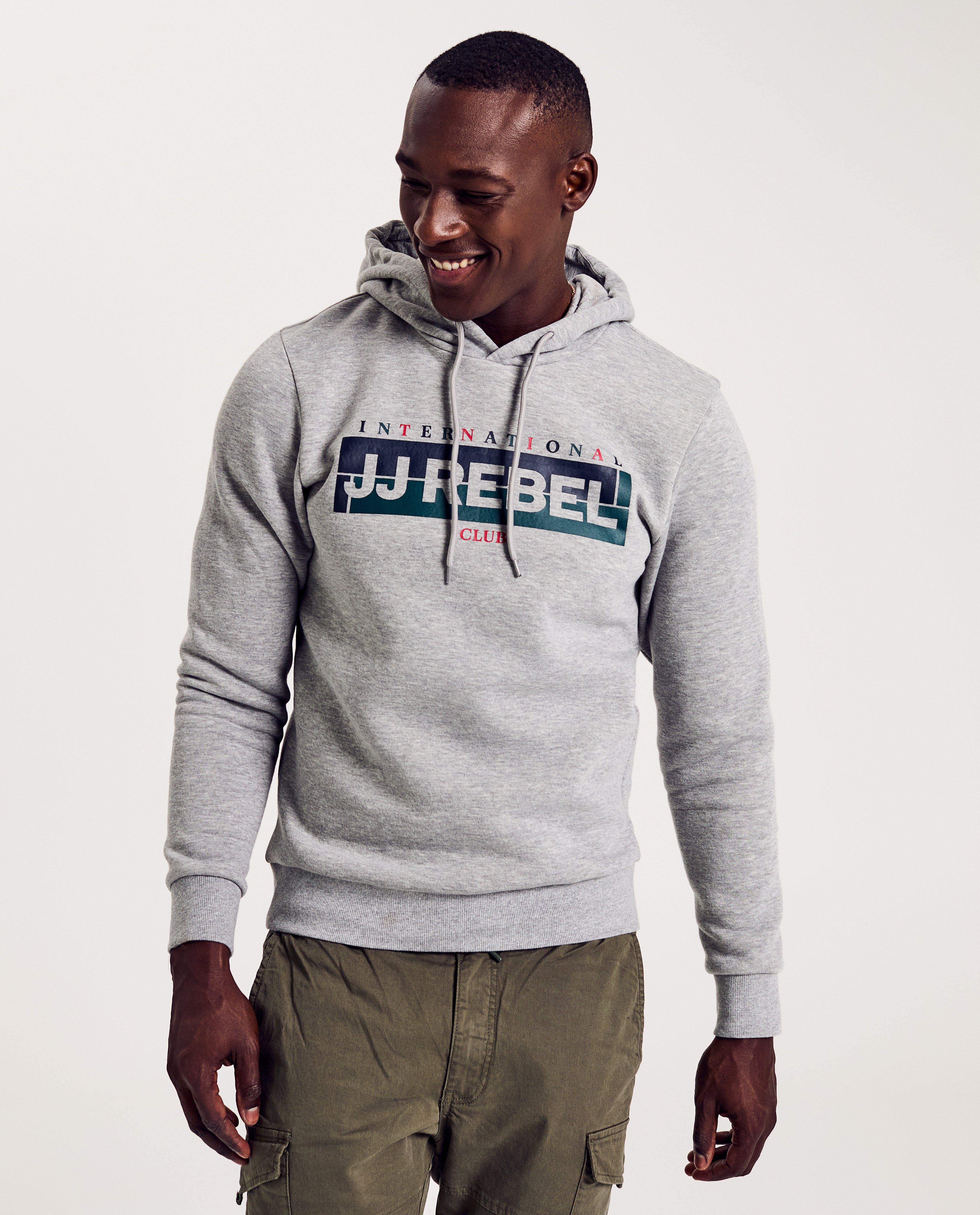 Hoodie met opschrift - Product Detail - lichtgrijs - afbeelding nummer 1