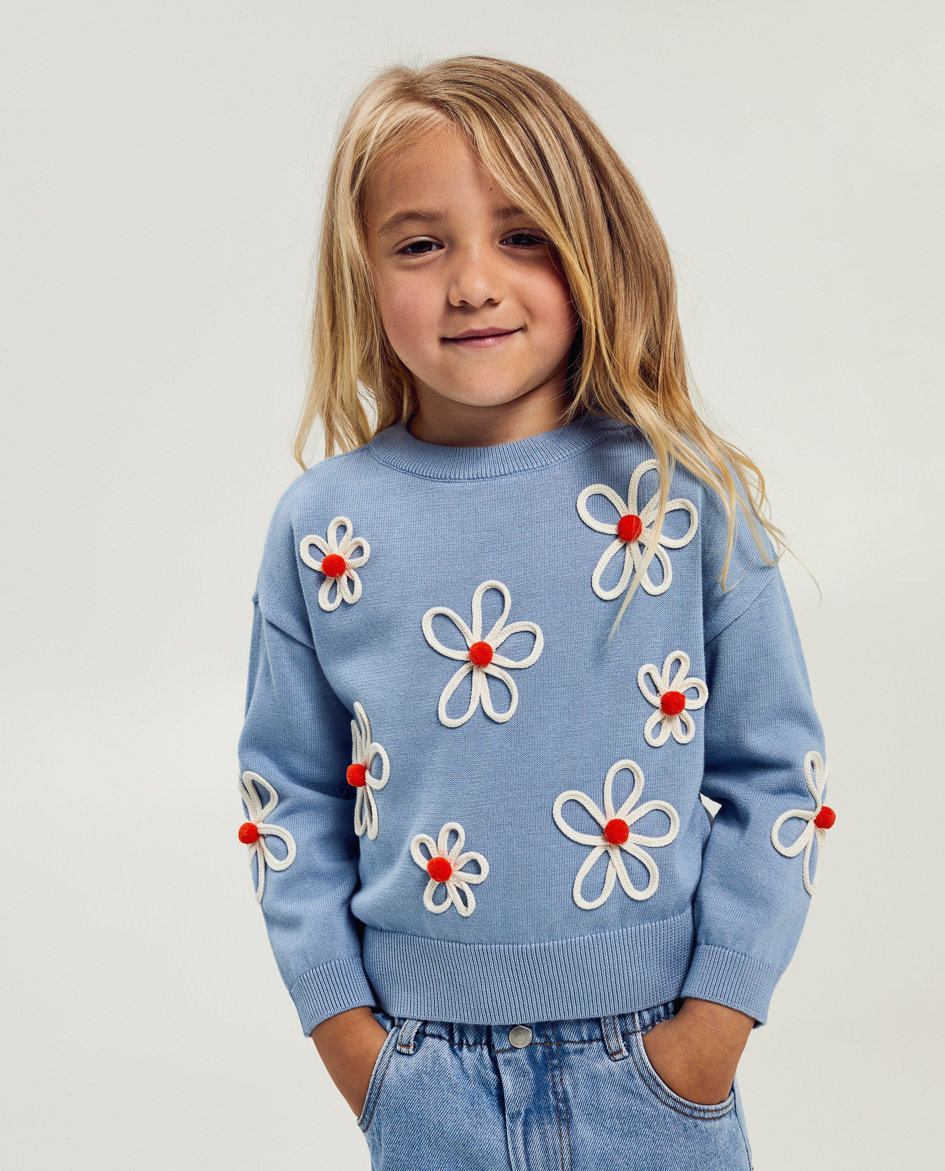 Trui met geborduurde bloemen - null - Milla Star