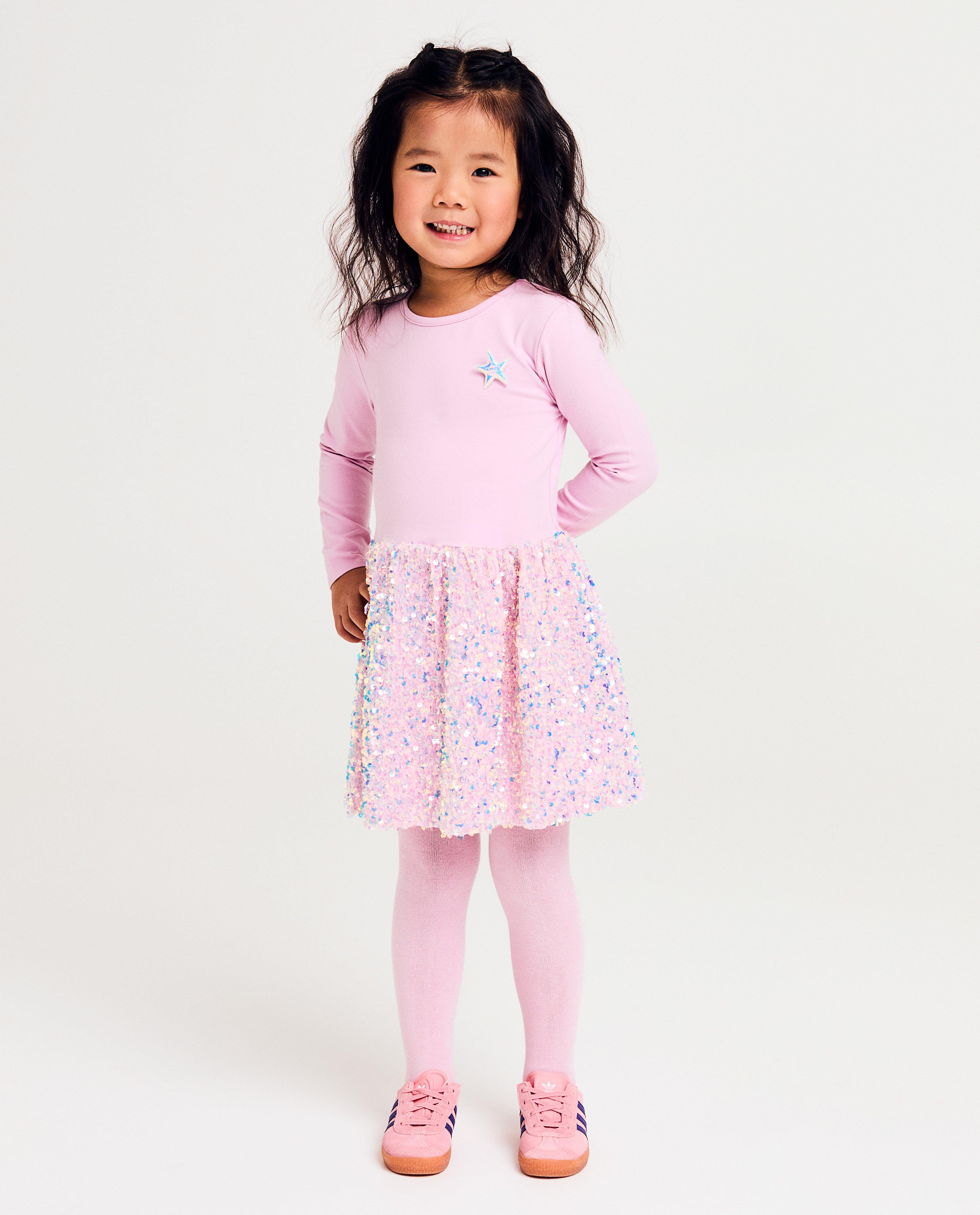 Glitter Jurk Kind Meisjes Jurk Maat 98 Jurk Met Pailletten, Maat