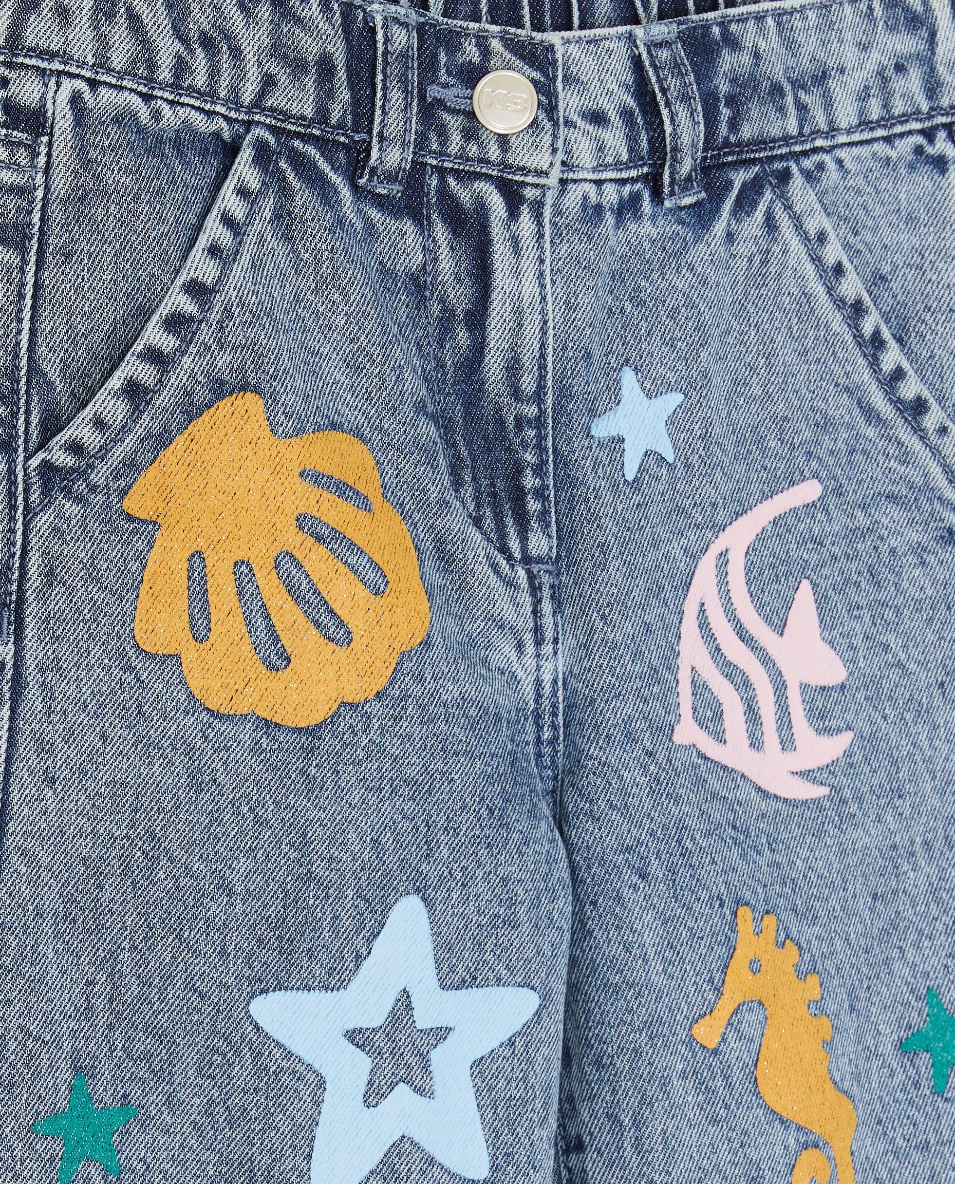 Jeans - Jeans met print, straight fit, maat 98-152