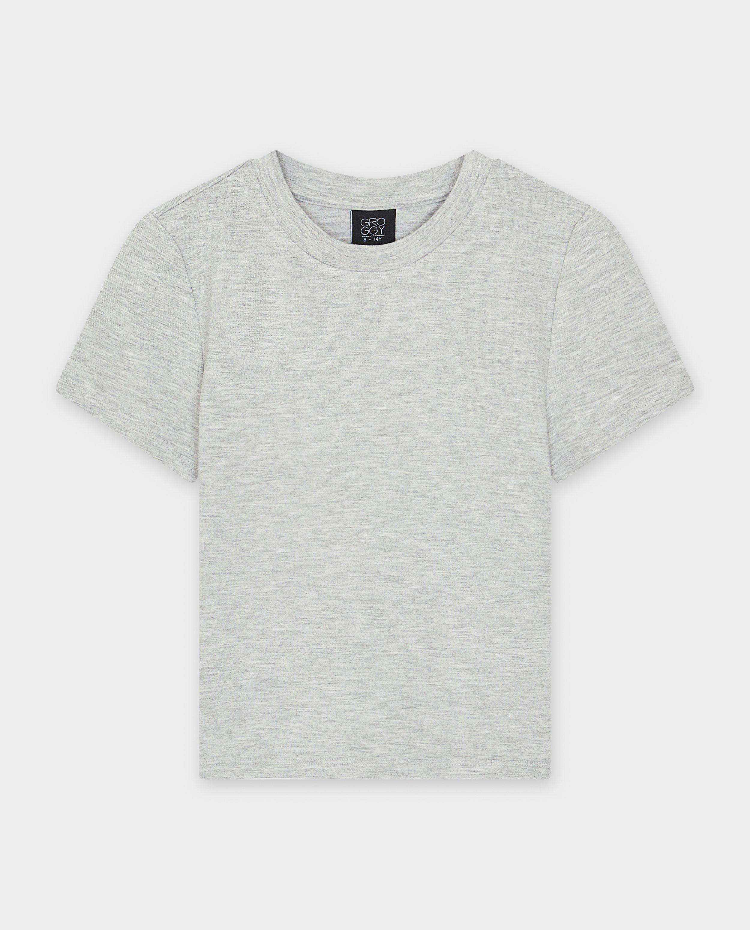 Grijs T-shirt, cropped fit - Product Detail - lichtgrijs - afbeelding nummer 5