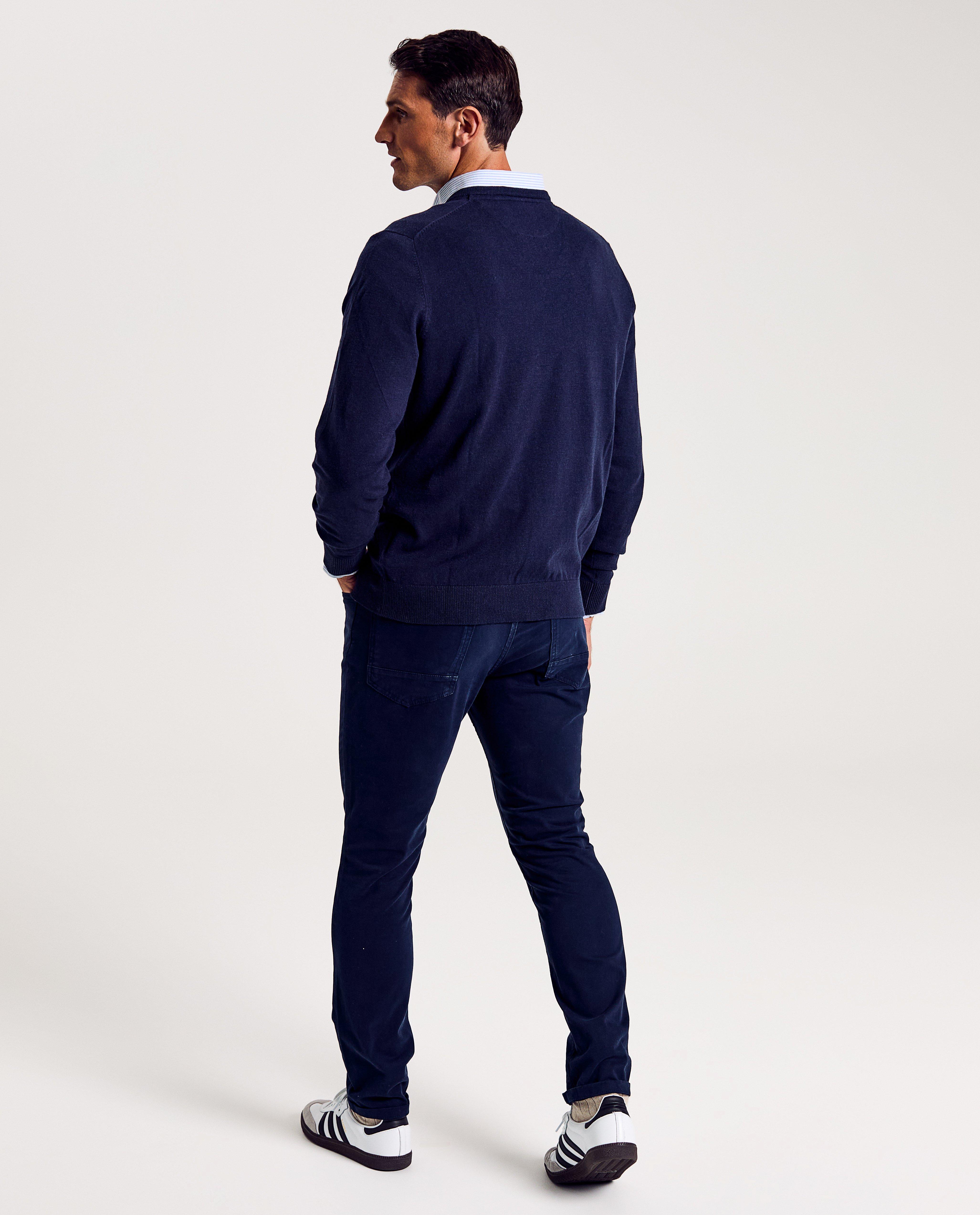 Sweaters - Donkerblauwe trui, regular fit