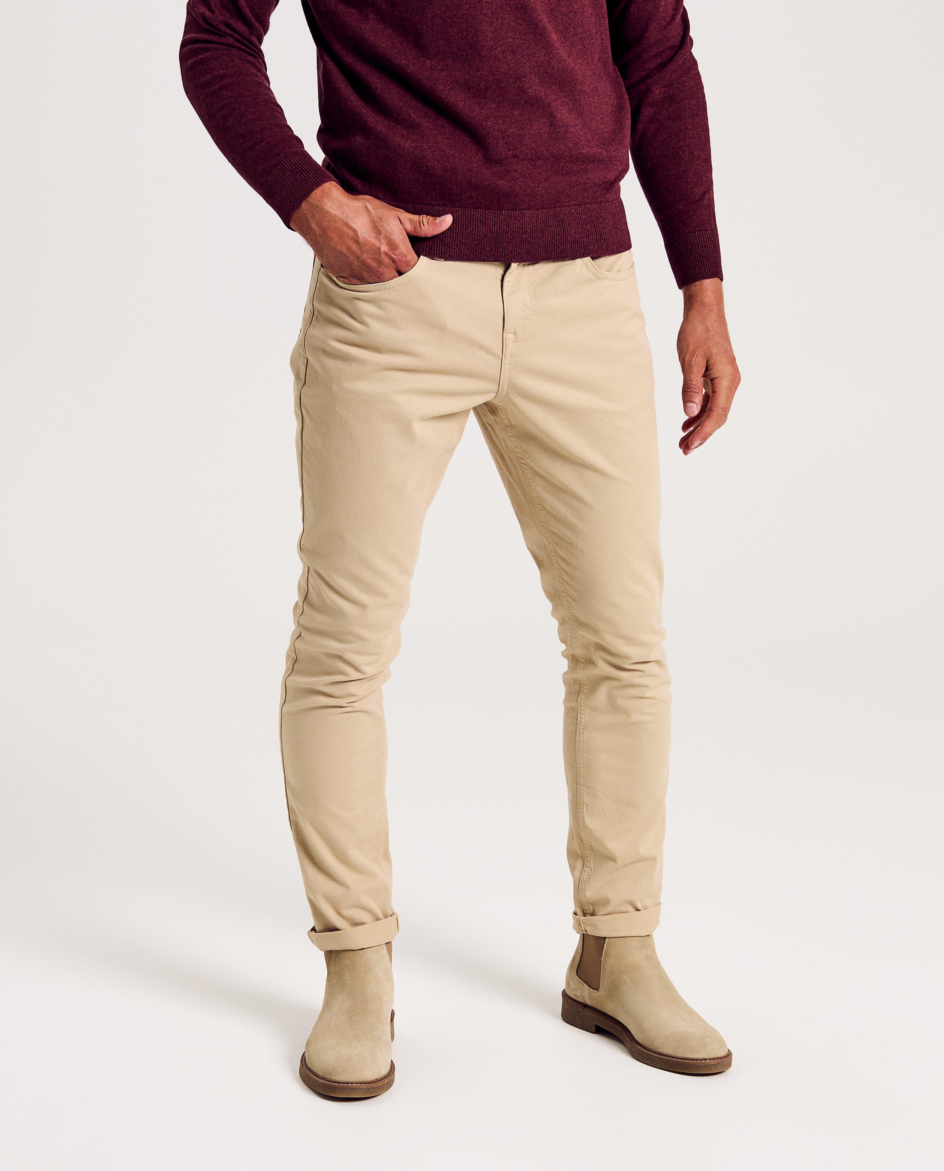 Pantalons - Pantalon beige, coupe étroite