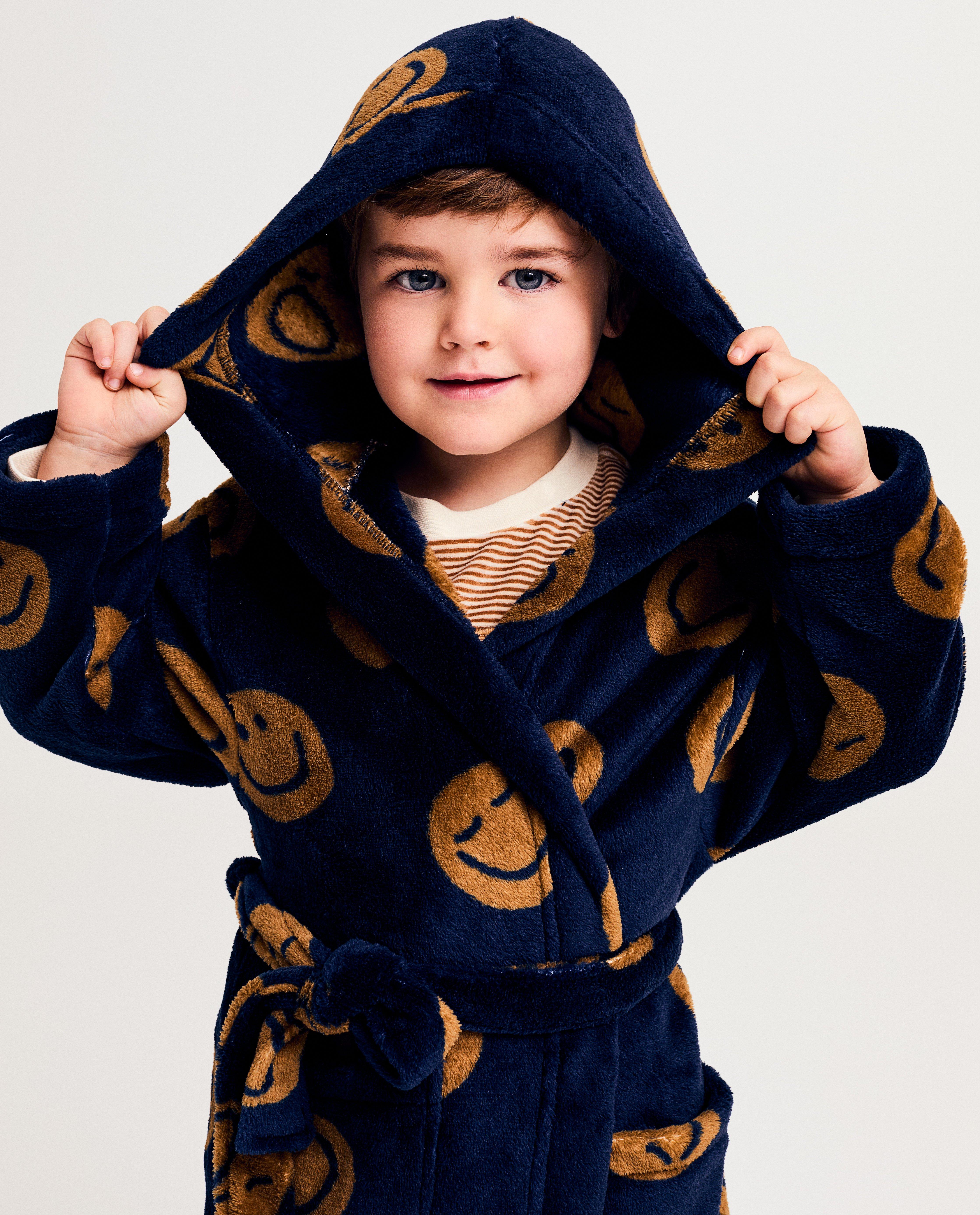 Nachtkleding - Badjas met smileyprint
