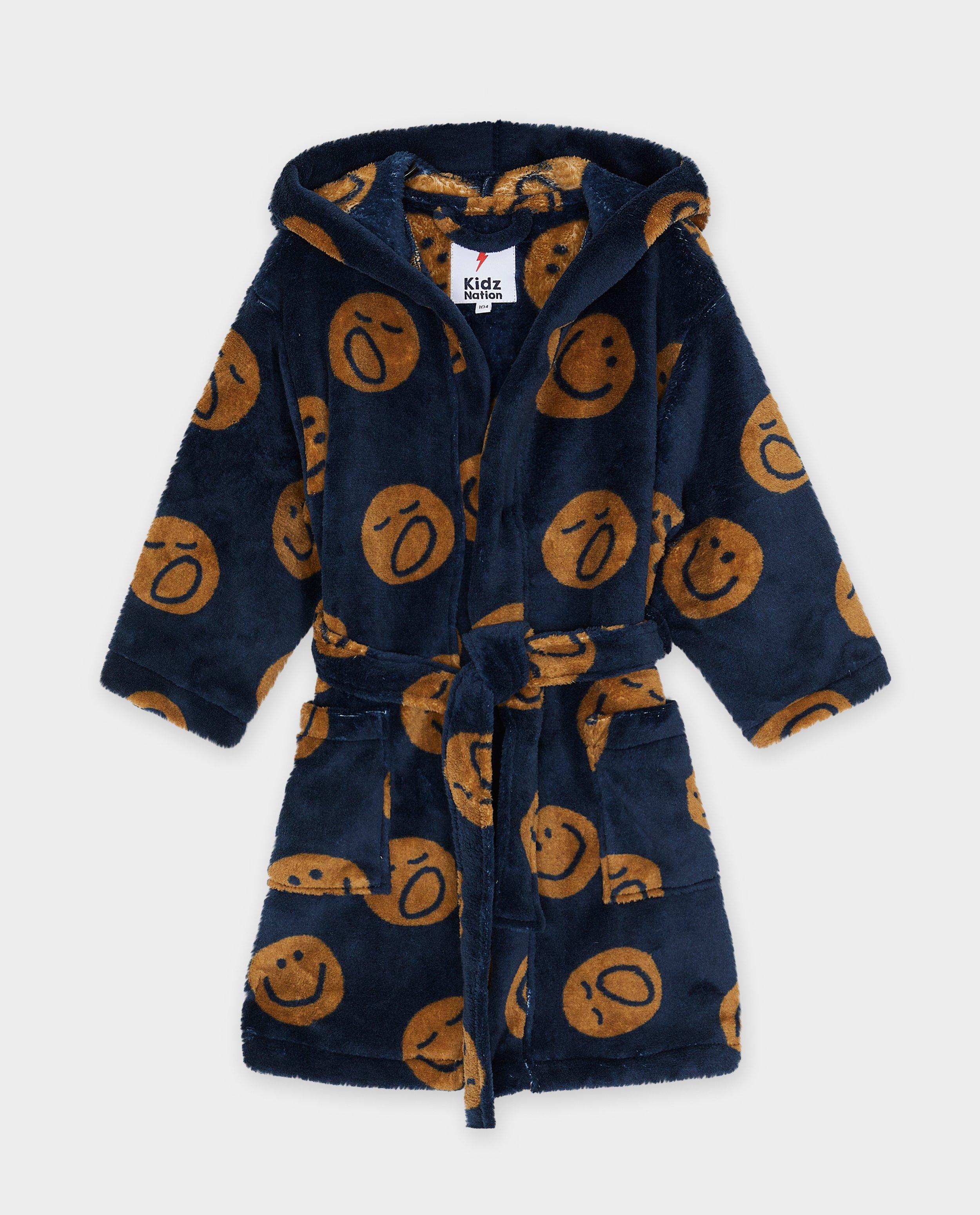 Nachtkleding - Badjas met smileyprint
