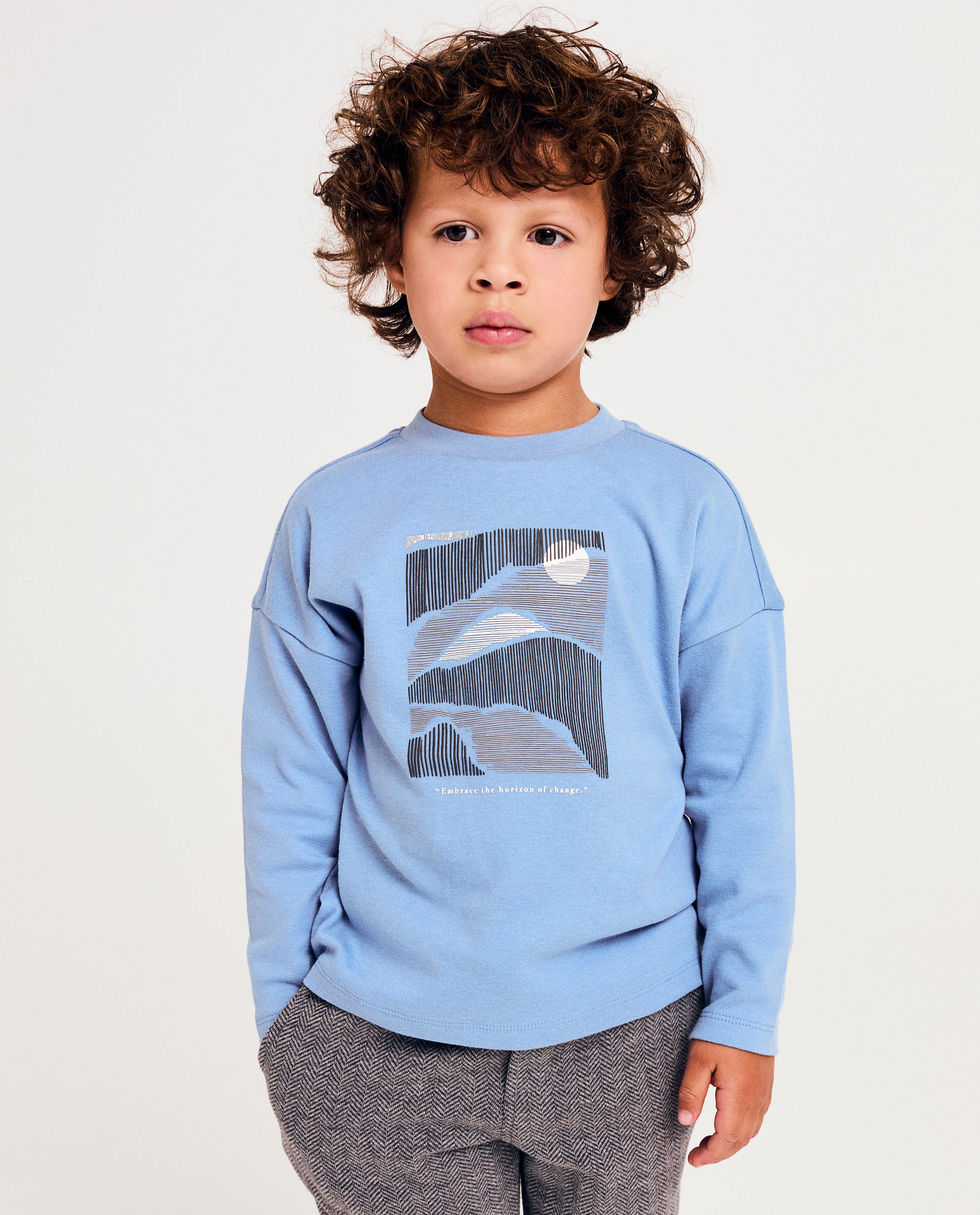 Longsleeve met reliëfprint, 92-128 - null - Kidz Nation