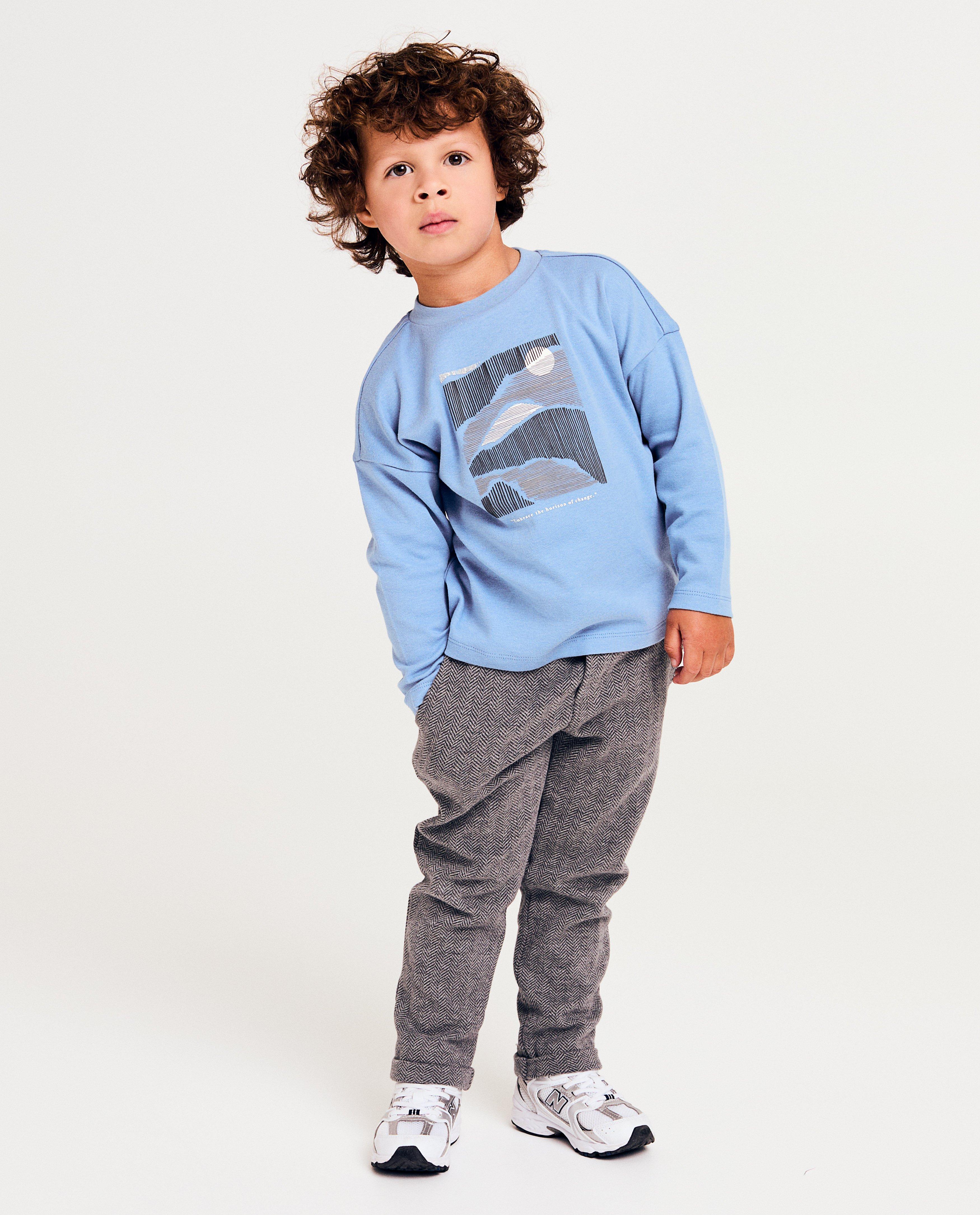 T-shirts - Longsleeve met reliëfprint, 92-128