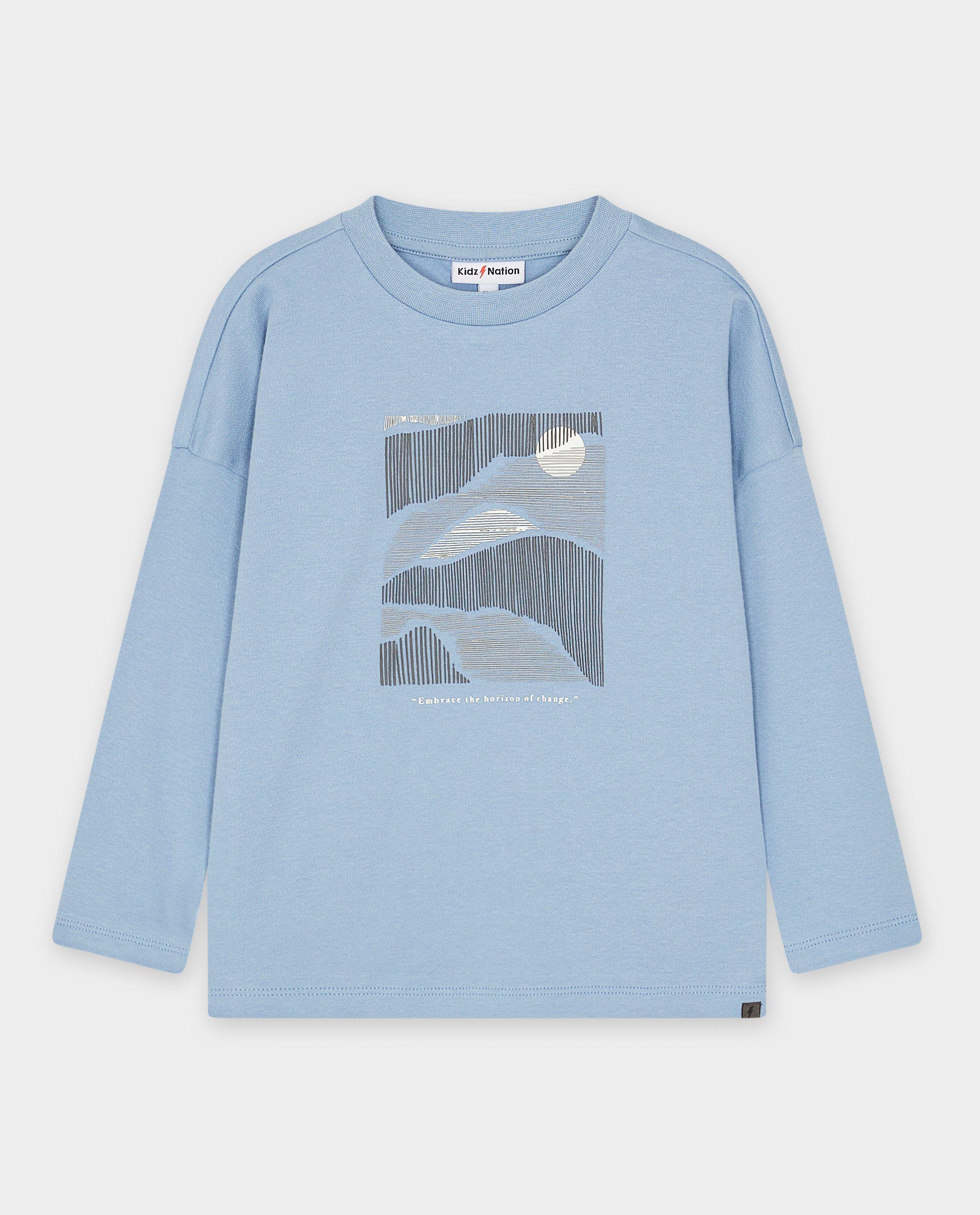 T-shirts - Longsleeve met reliëfprint, 92-128