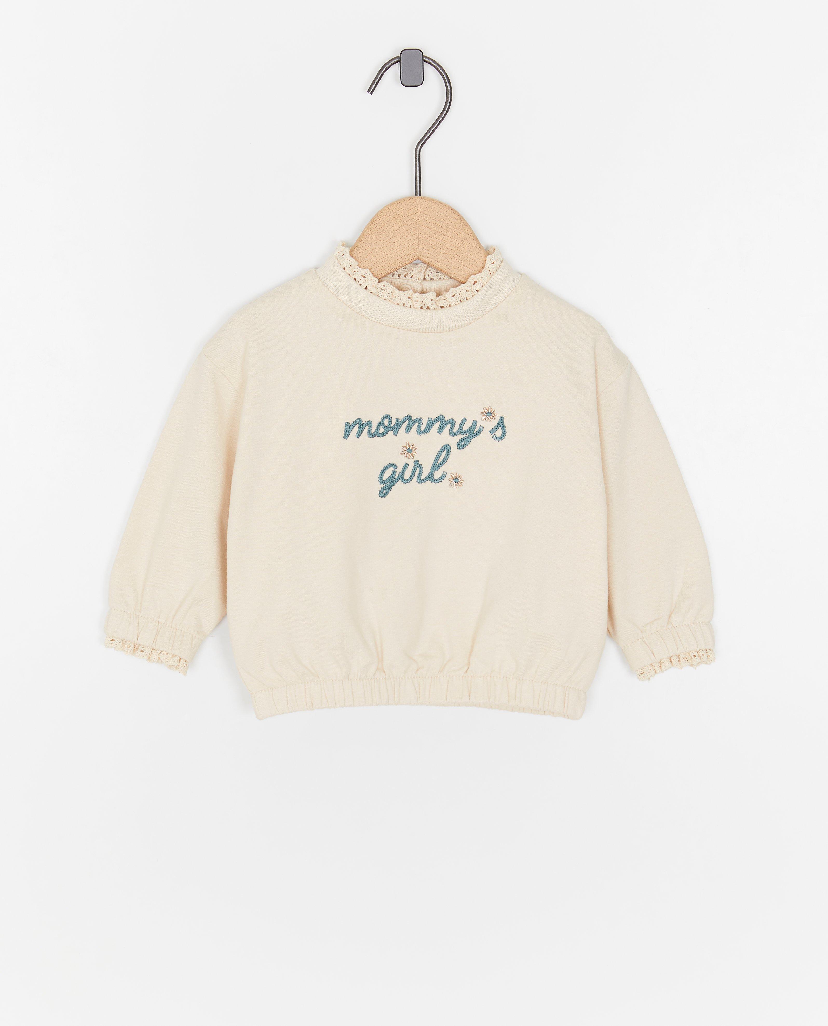 Sweat avec une inscription brodée - null - Newborn 50-68