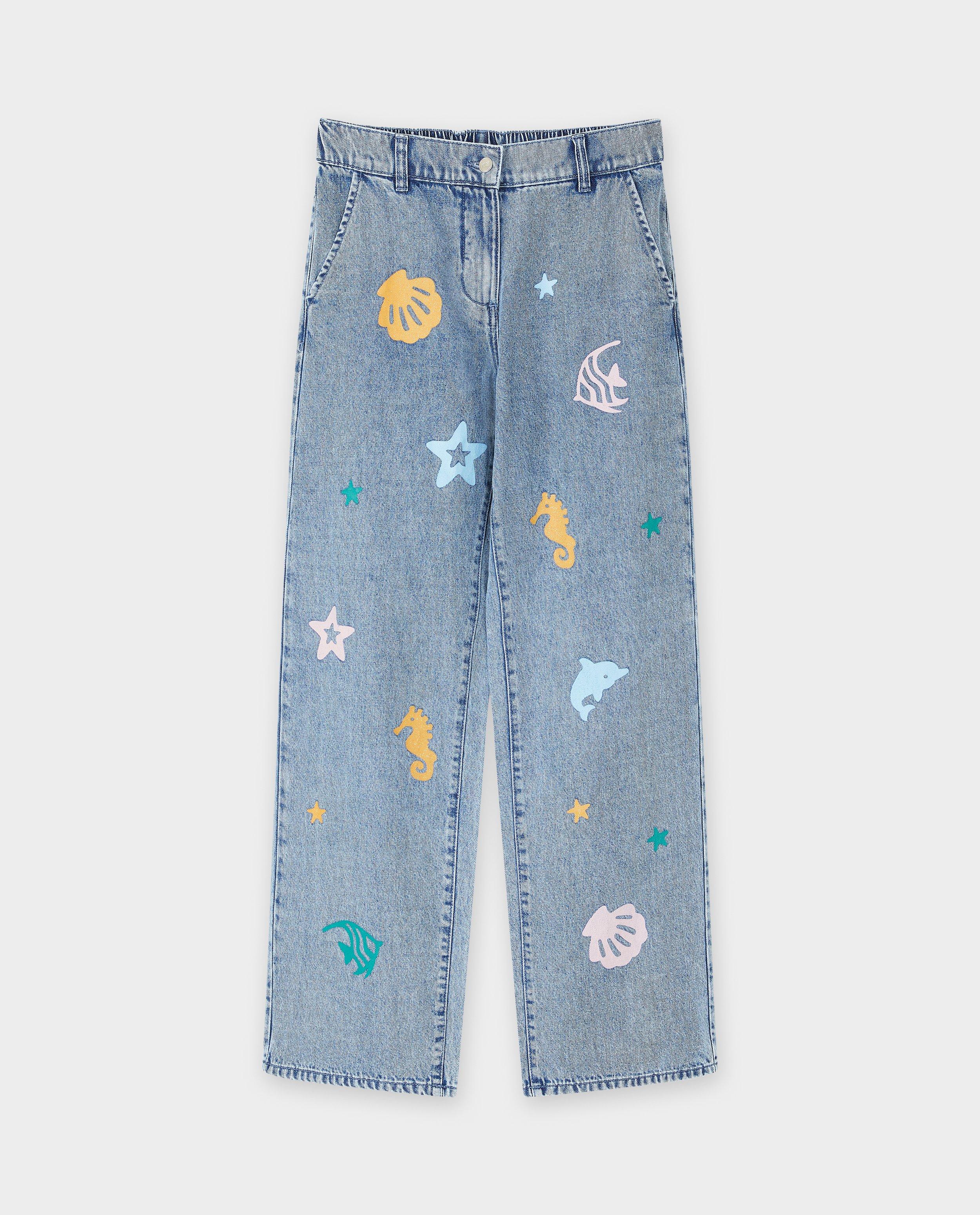 Jeans met print, straight fit, maat 34-42 - Product Detail - blauw - afbeelding nummer 4