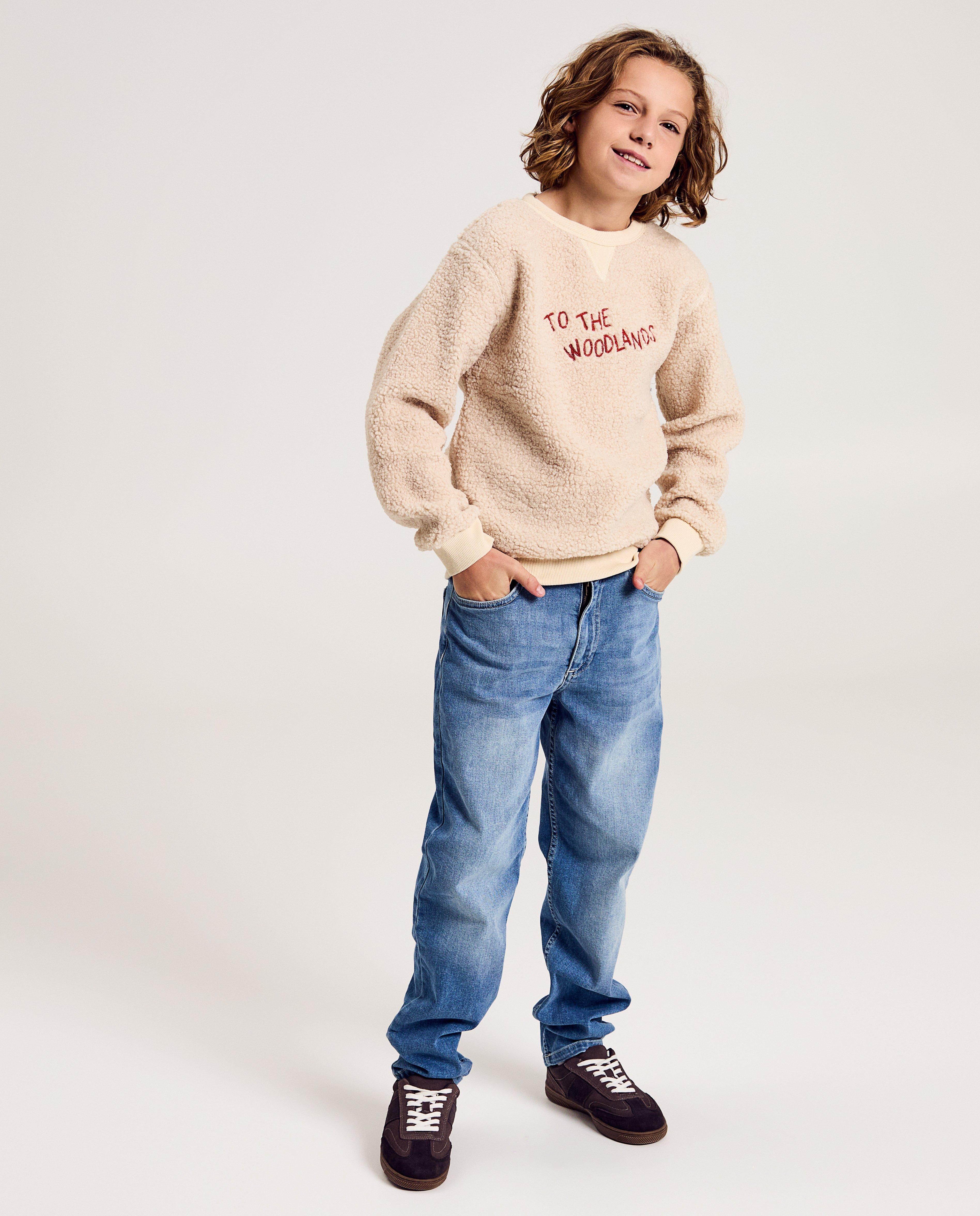 Sweaters - Teddy sweater met geborduurd opschrift