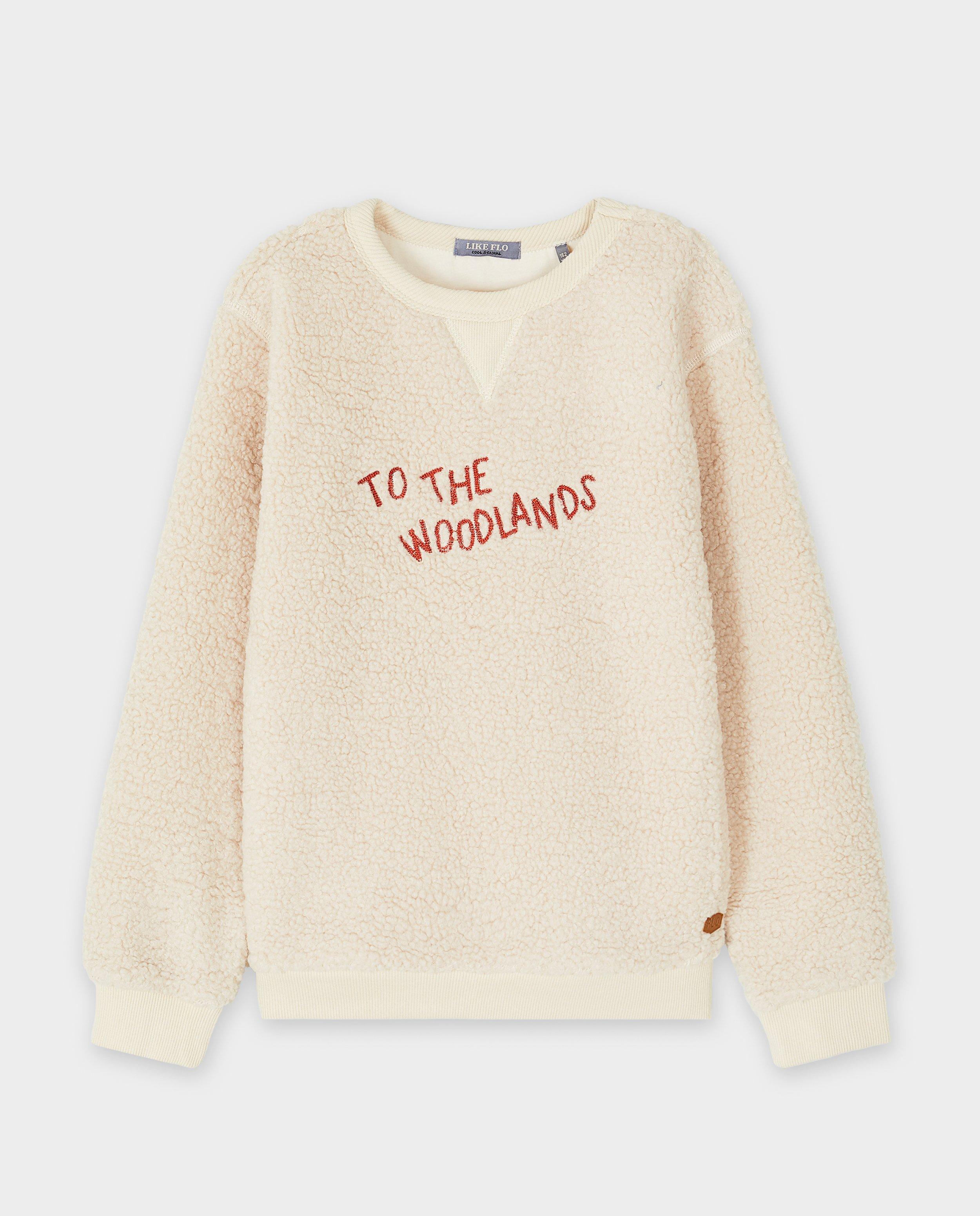 Sweaters - Teddy sweater met geborduurd opschrift