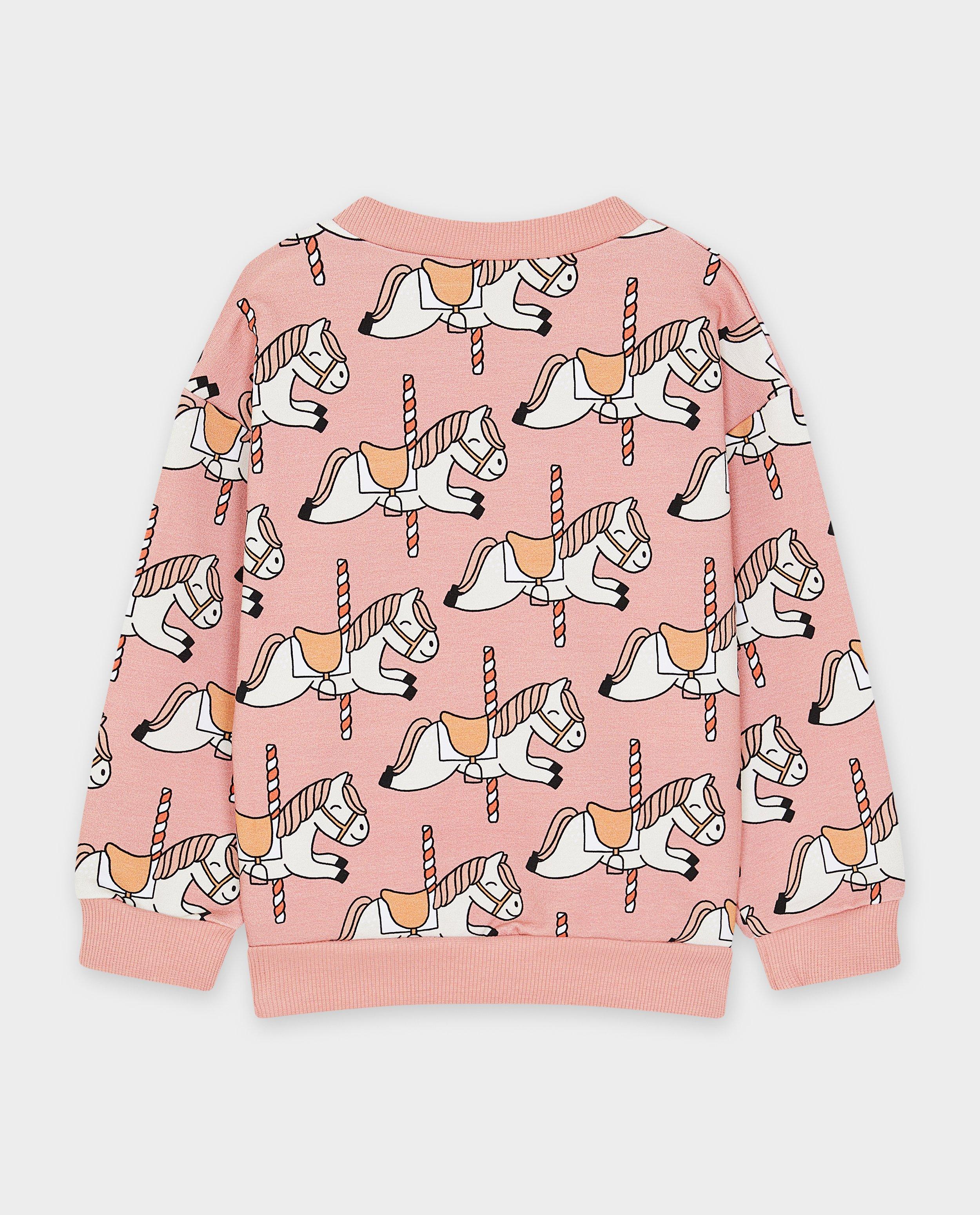 Sweat à imprimé de chevaux - Détails du produit - rose - image numéro 4