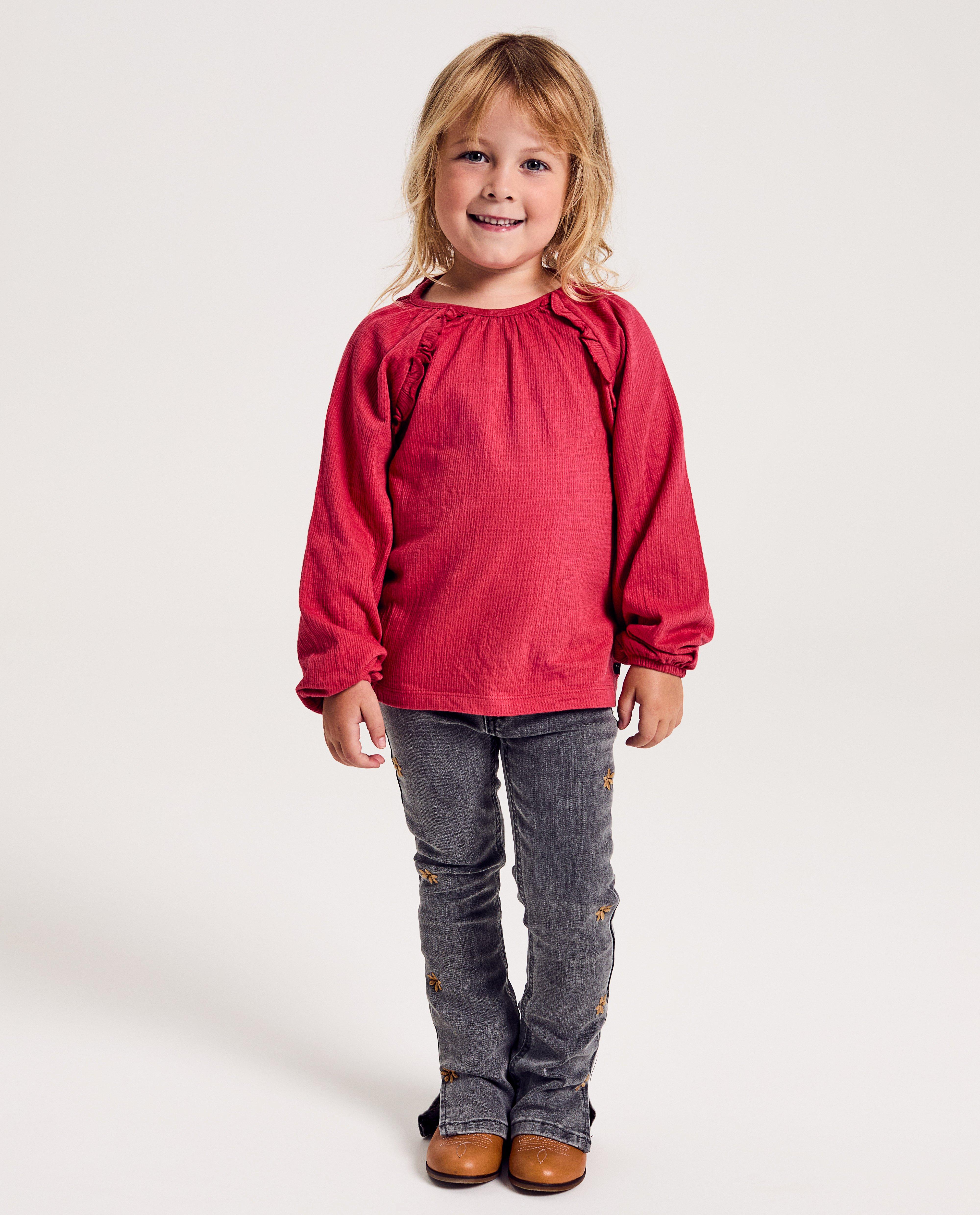 Jeans met geborduurde bloemen - Product Detail - donkergrijs - afbeelding nummer 1