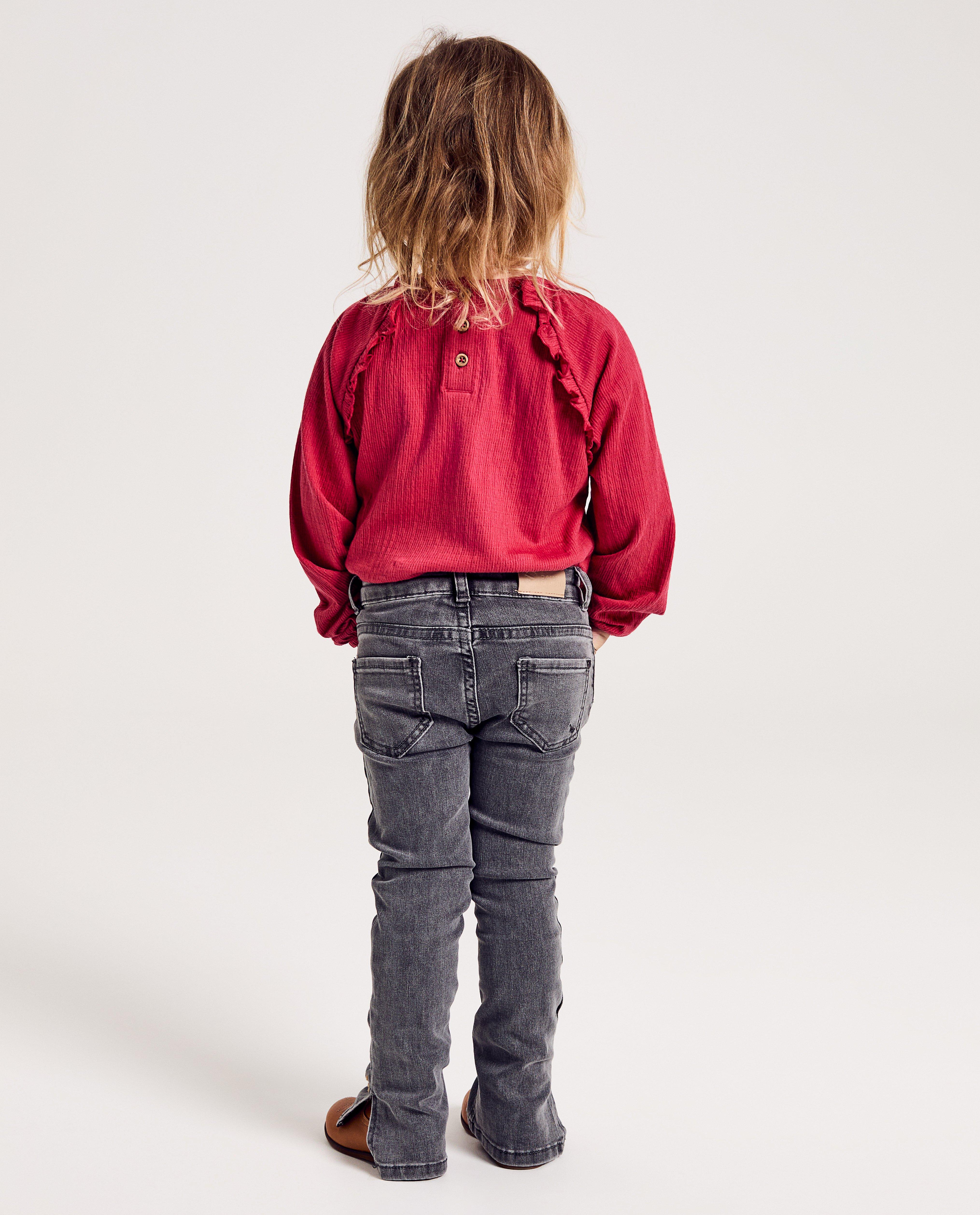 Jeans met geborduurde bloemen - Product Detail - donkergrijs - afbeelding nummer 2