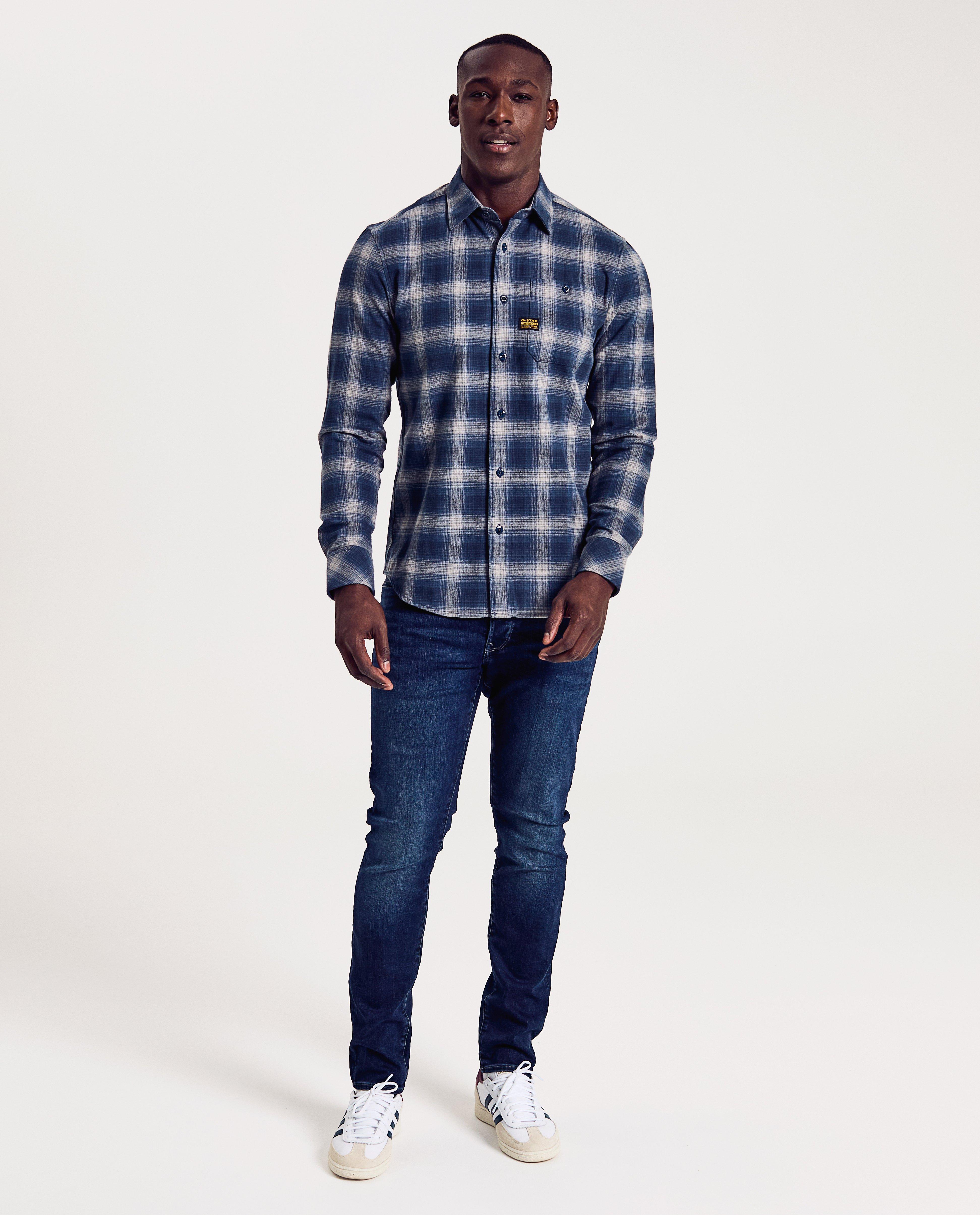 Hemden - Flanellen hemd met ruiten, slim fit