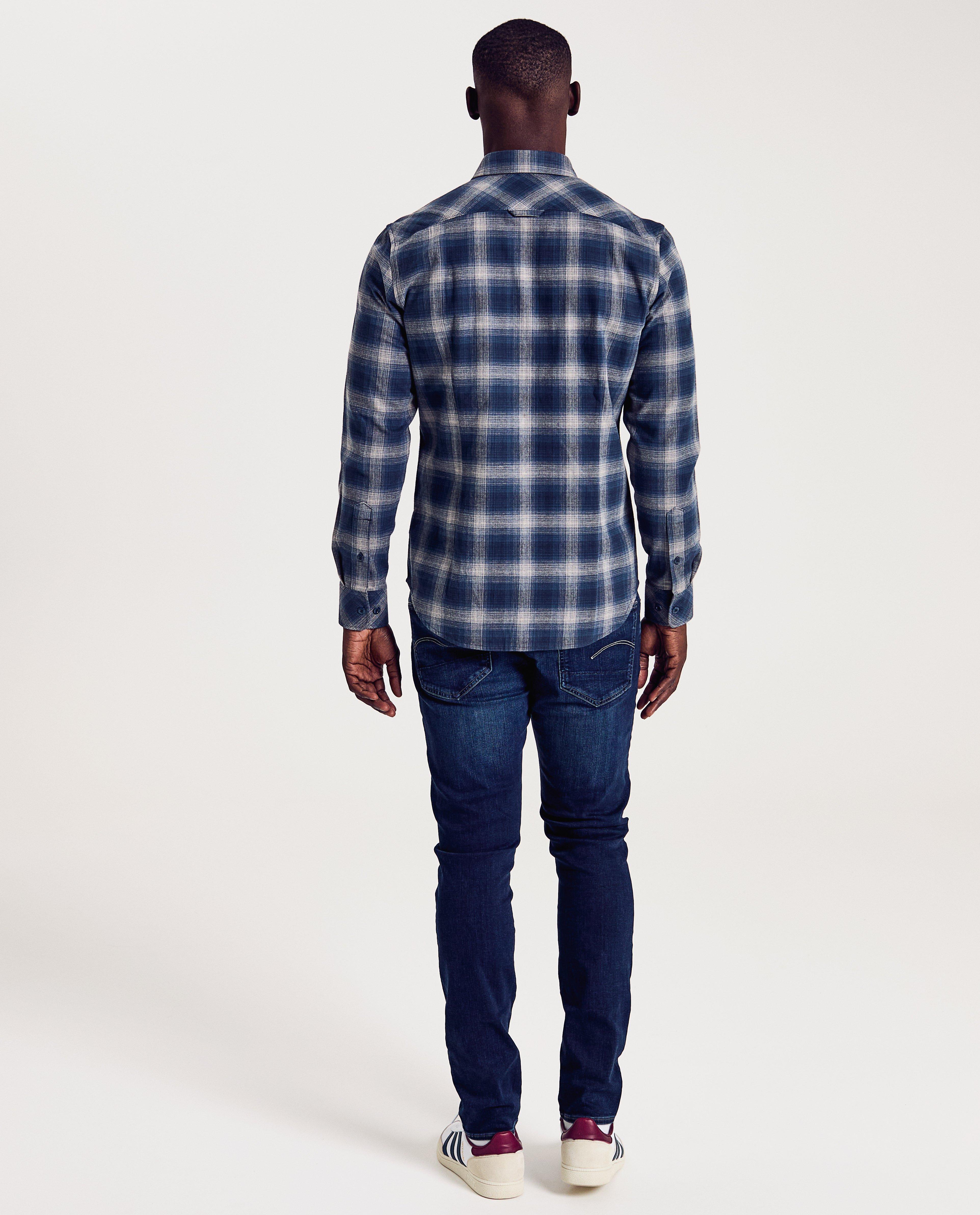 Hemden - Flanellen hemd met ruiten, slim fit