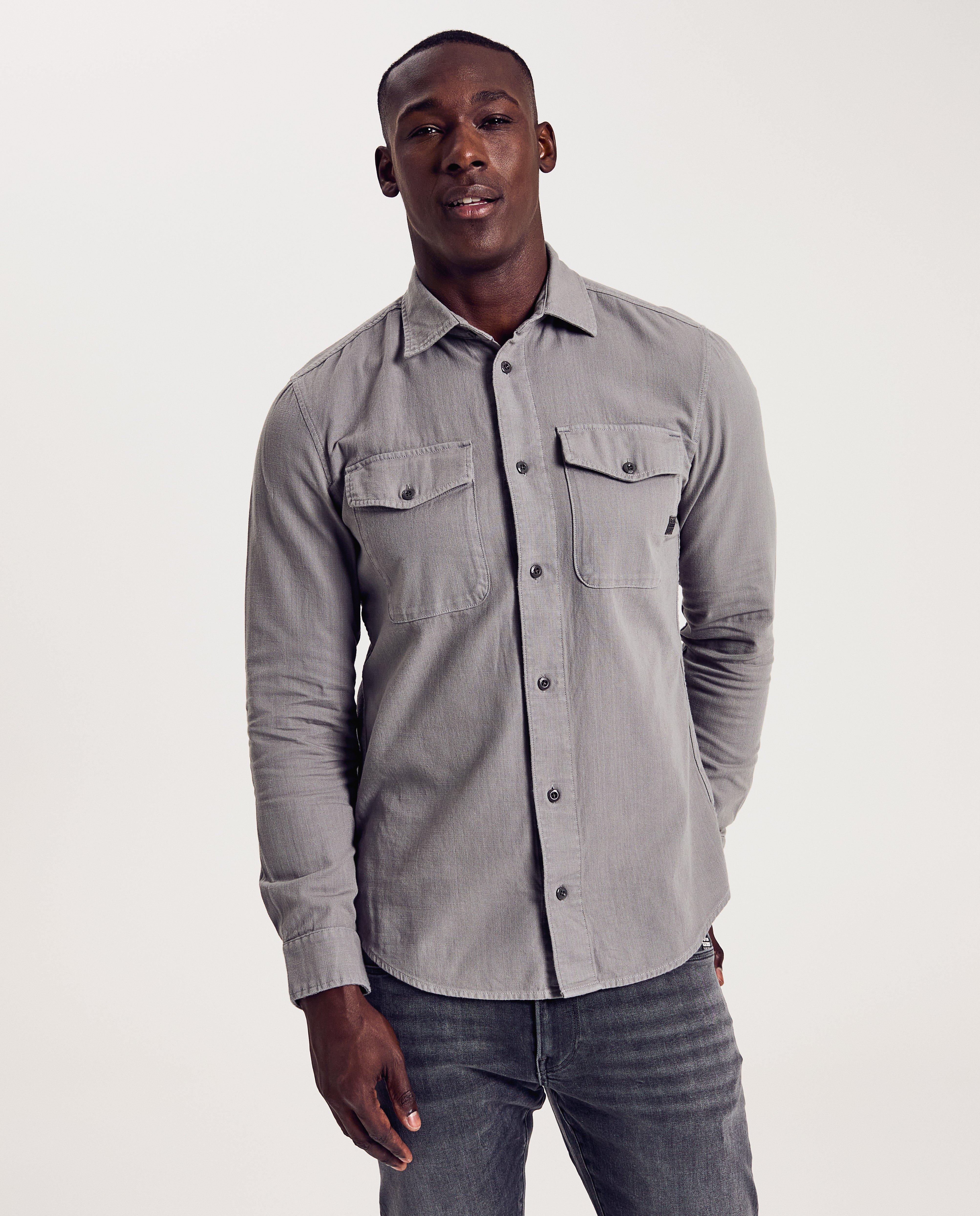 Grijs hemd, slim fit - null - G-star