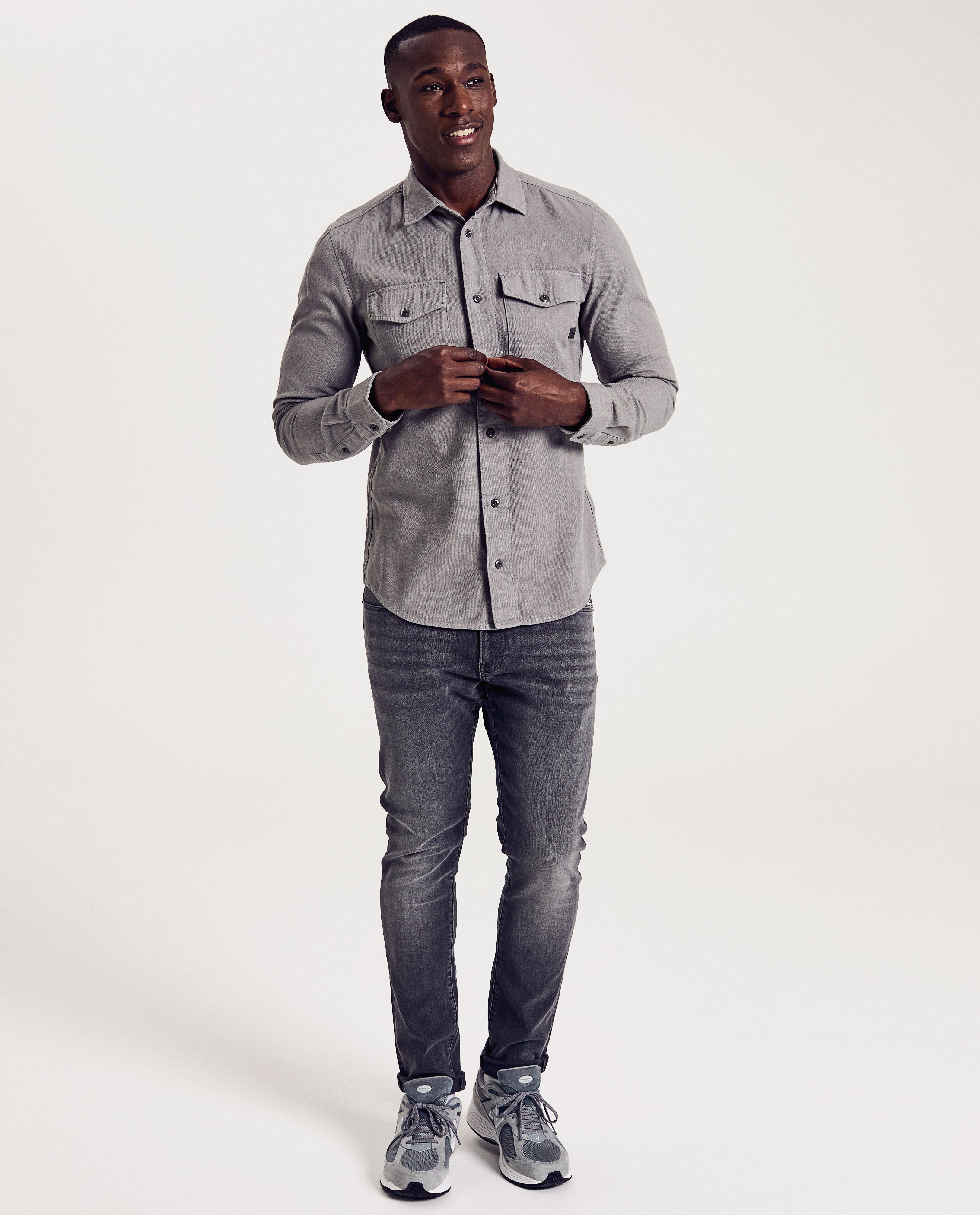 Hemden - Grijs hemd, slim fit