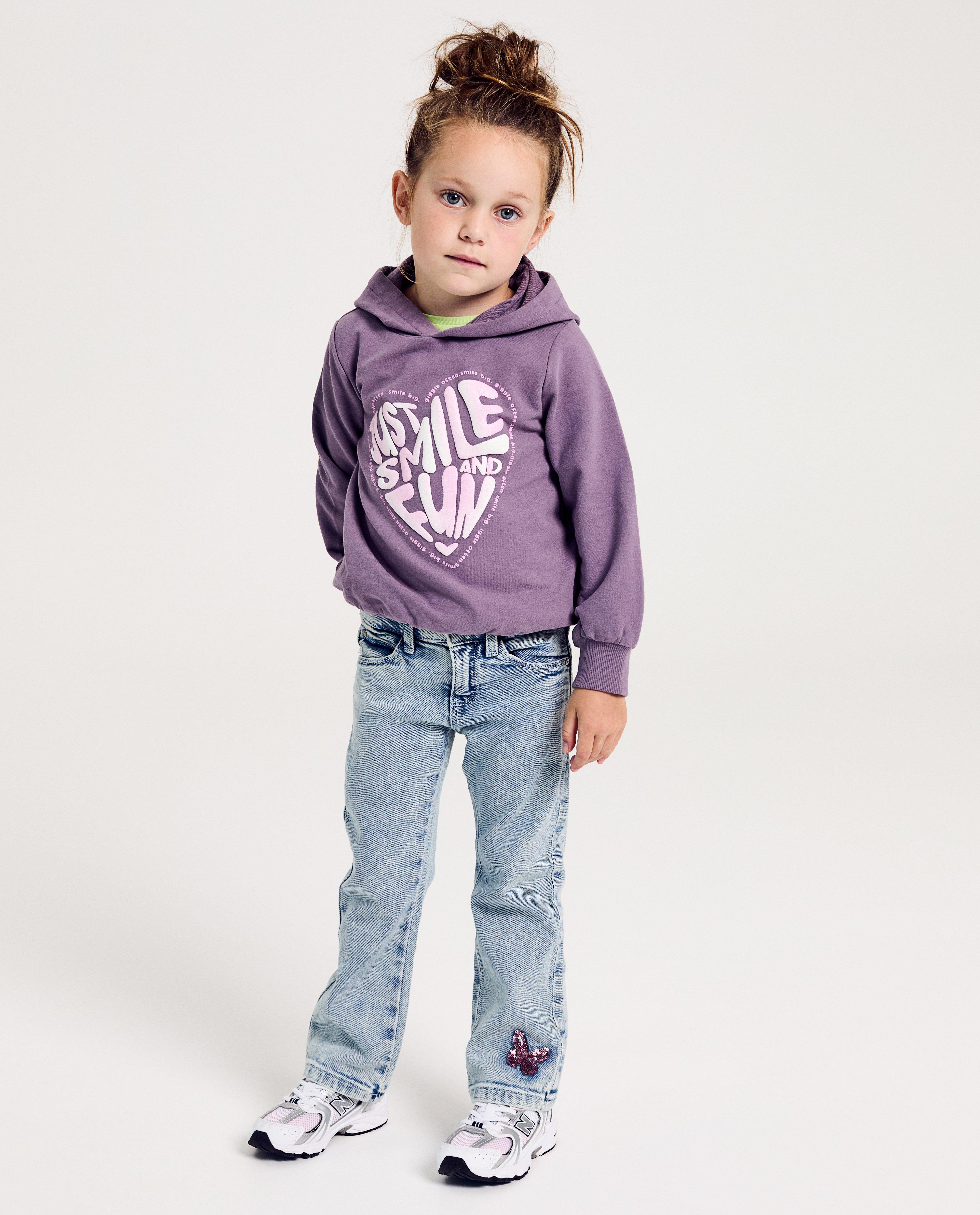 Sweaters - Hoodie met opschrift in reliëf