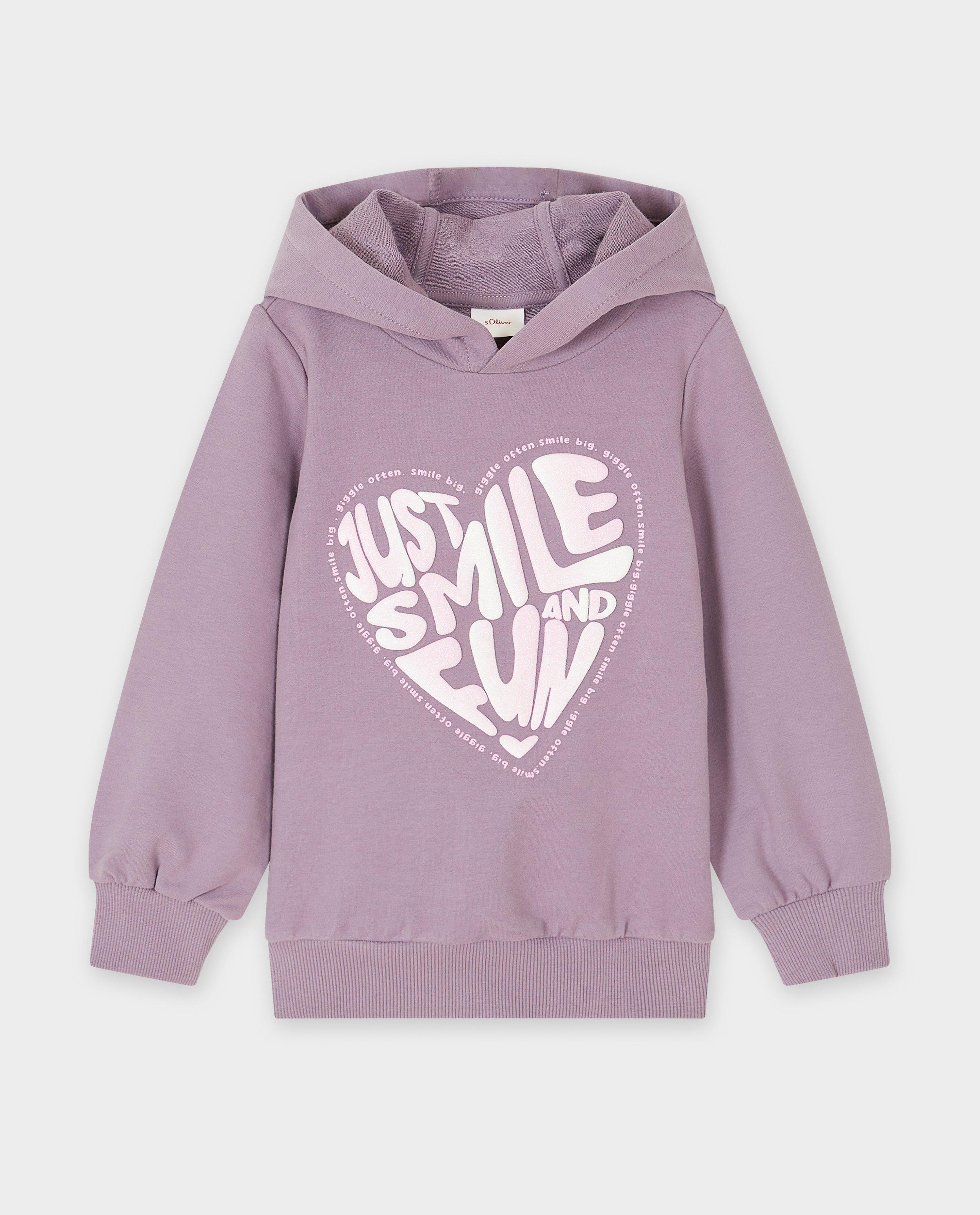 Sweaters - Hoodie met opschrift in reliëf