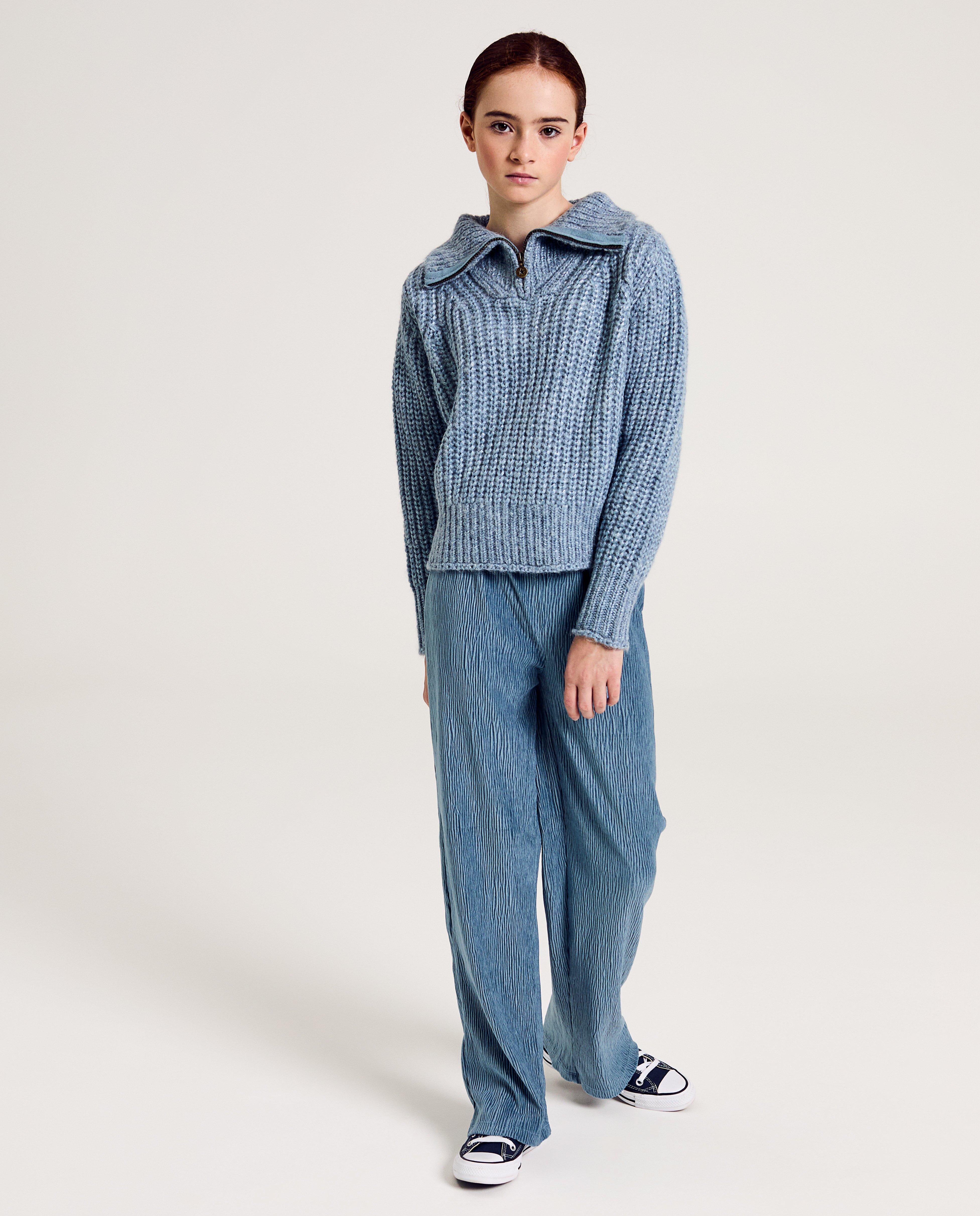 Sweaters - Blauwe trui met glitter