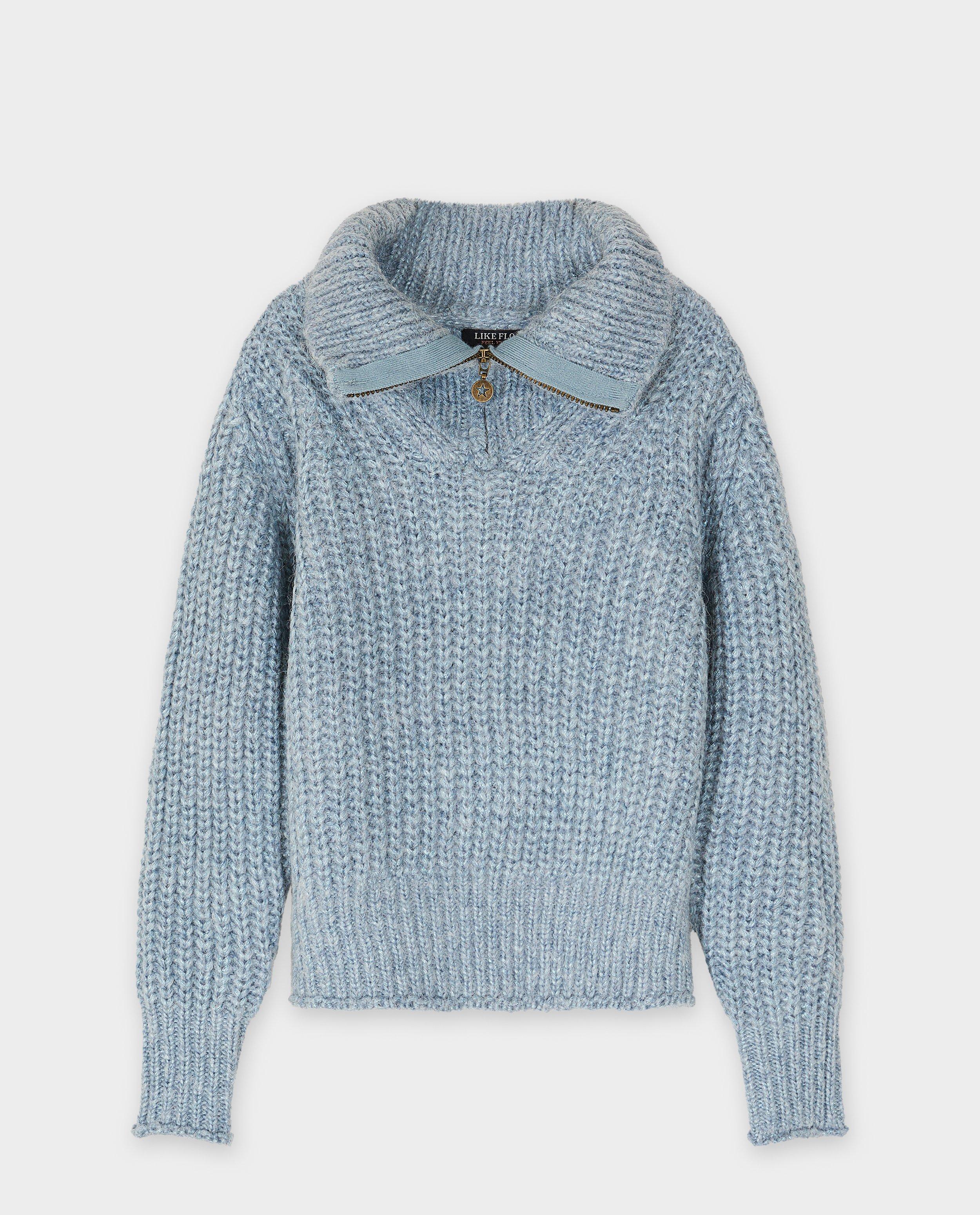 Sweaters - Blauwe trui met glitter
