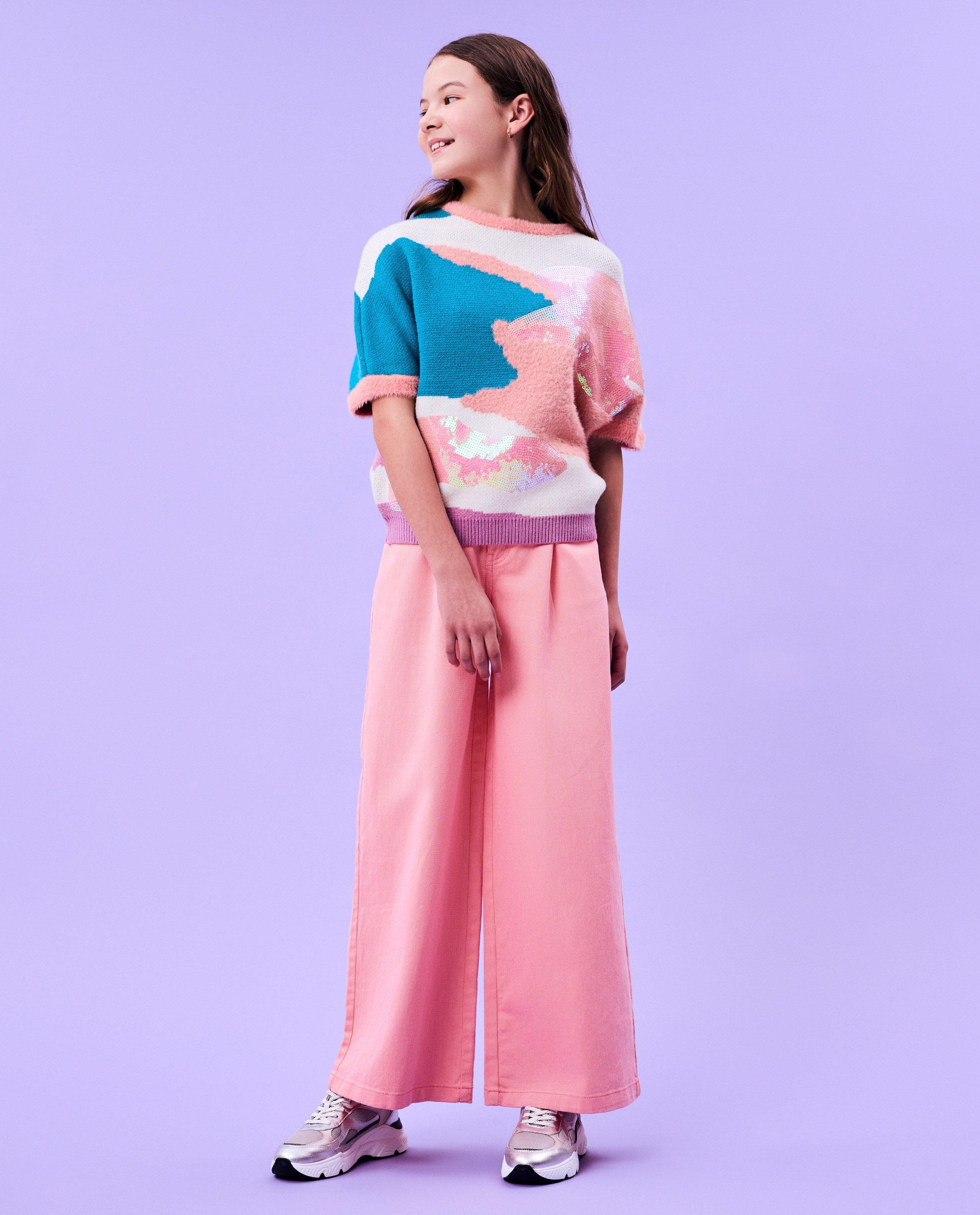 Roze jeans, wide leg fit - null - CKS