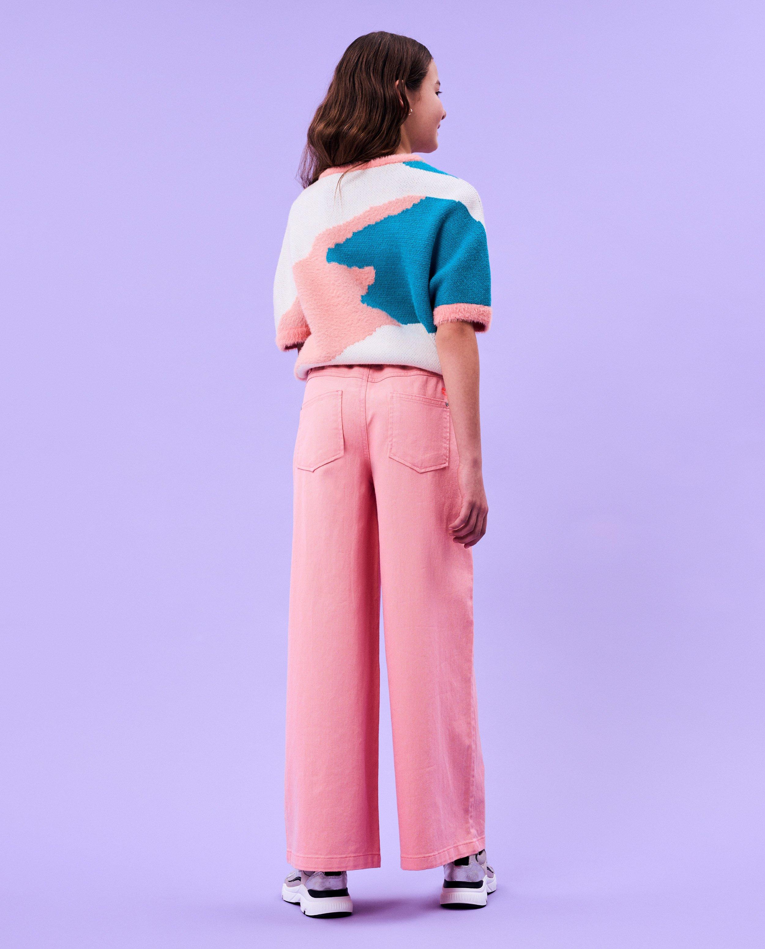 Jeans - Roze jeans, wide leg fit