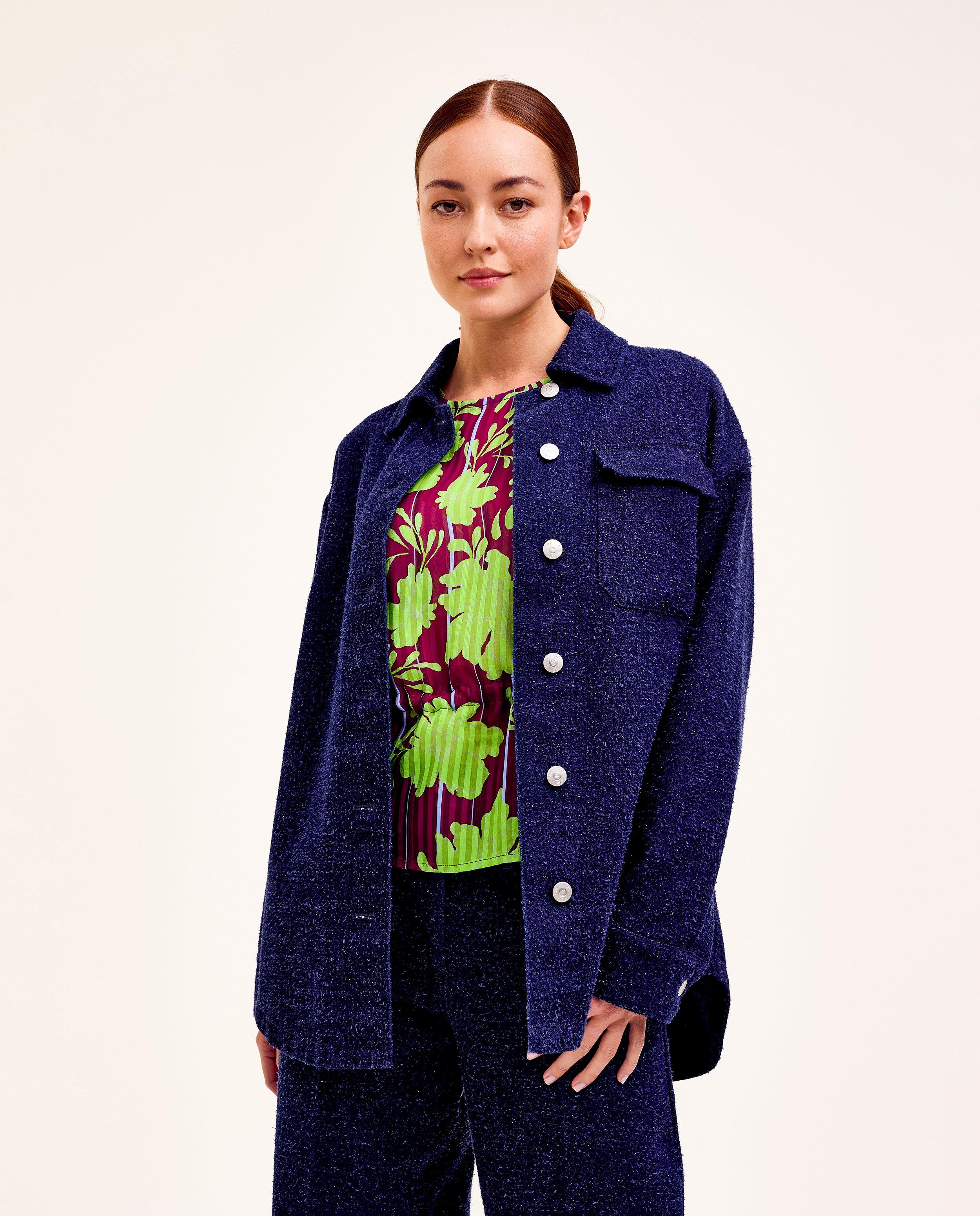 Donkerblauw tweed vest - null - CKS Dames