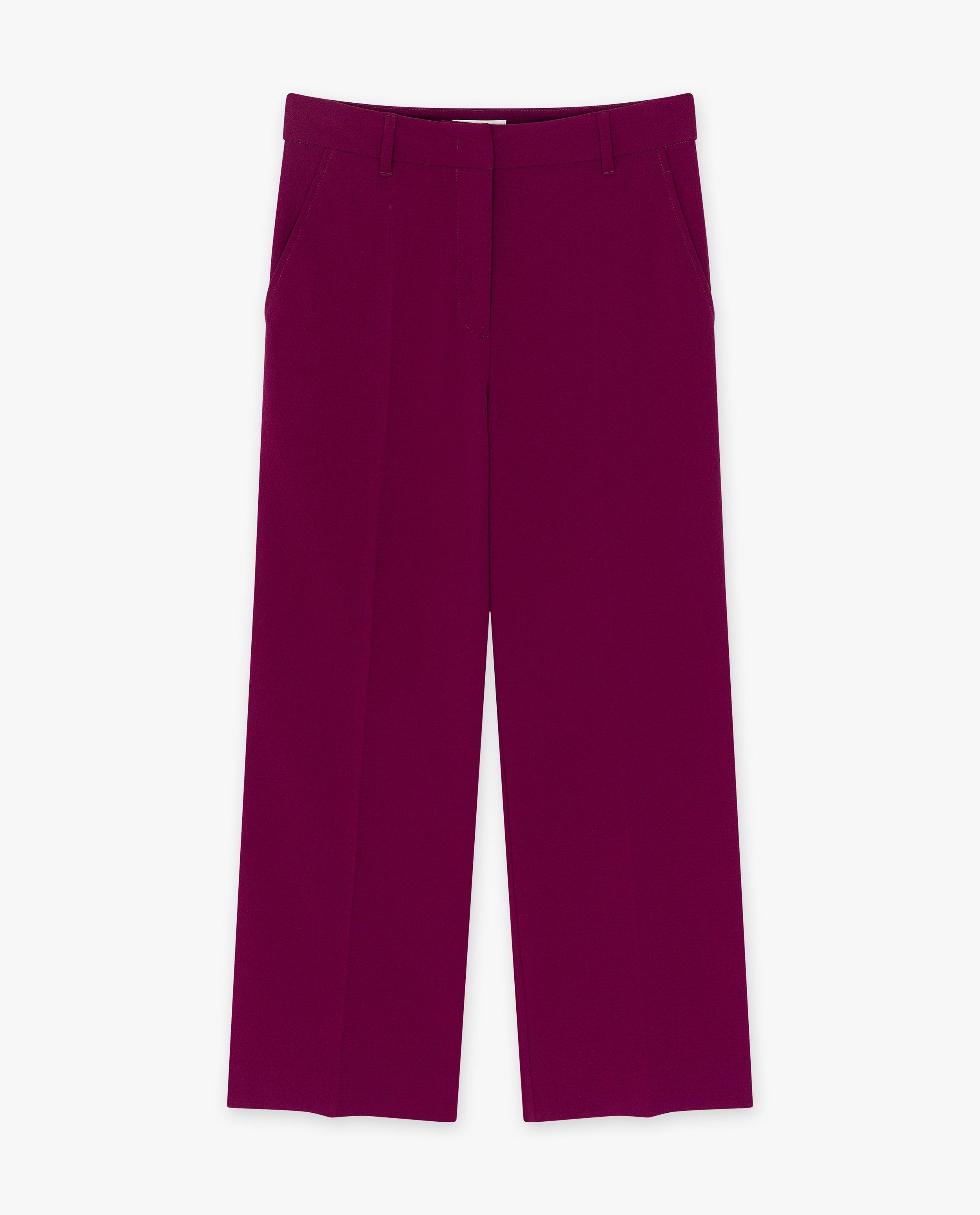 Broeken - Paarse geklede broek