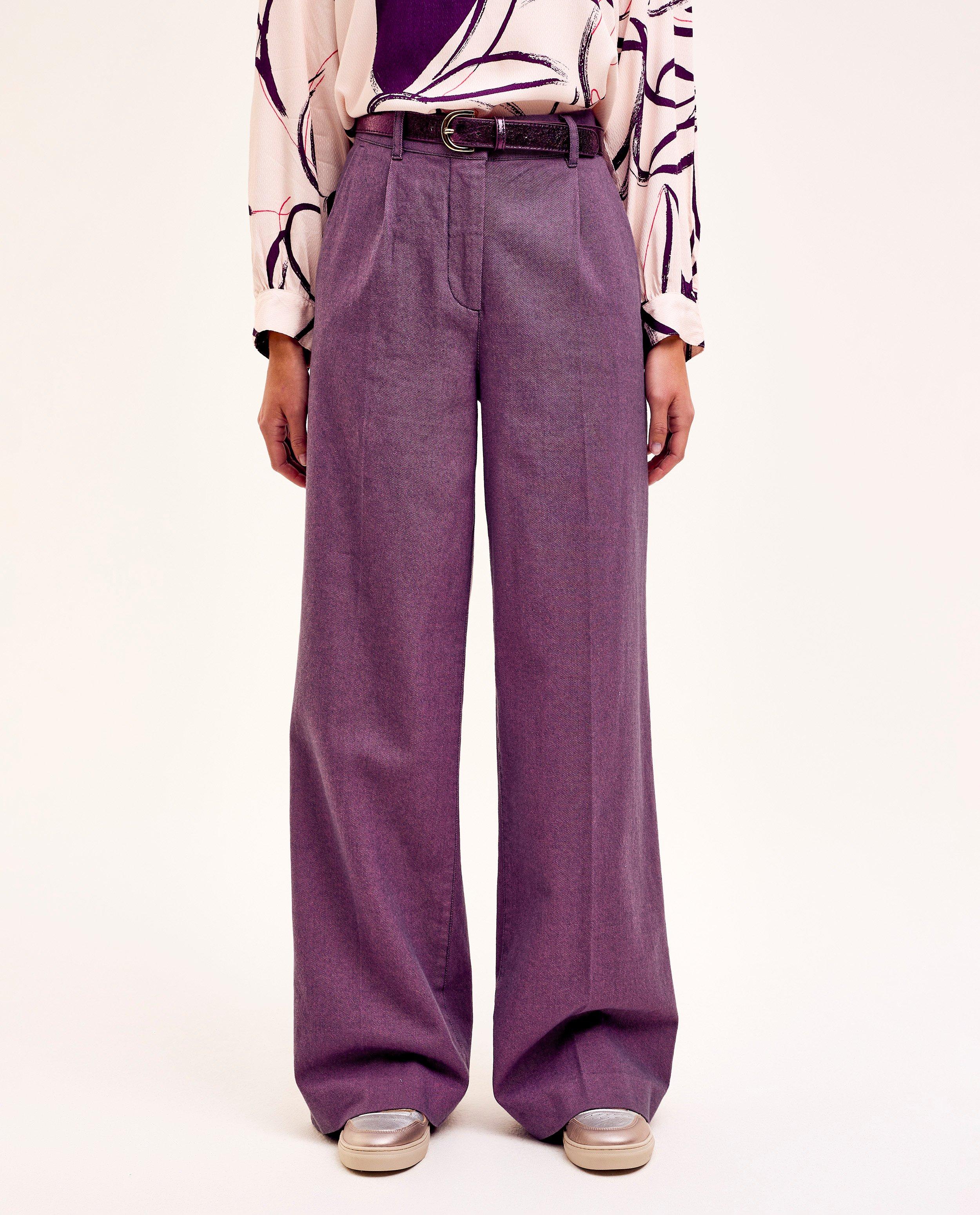Jeans - Jeans mauve, coupe ample