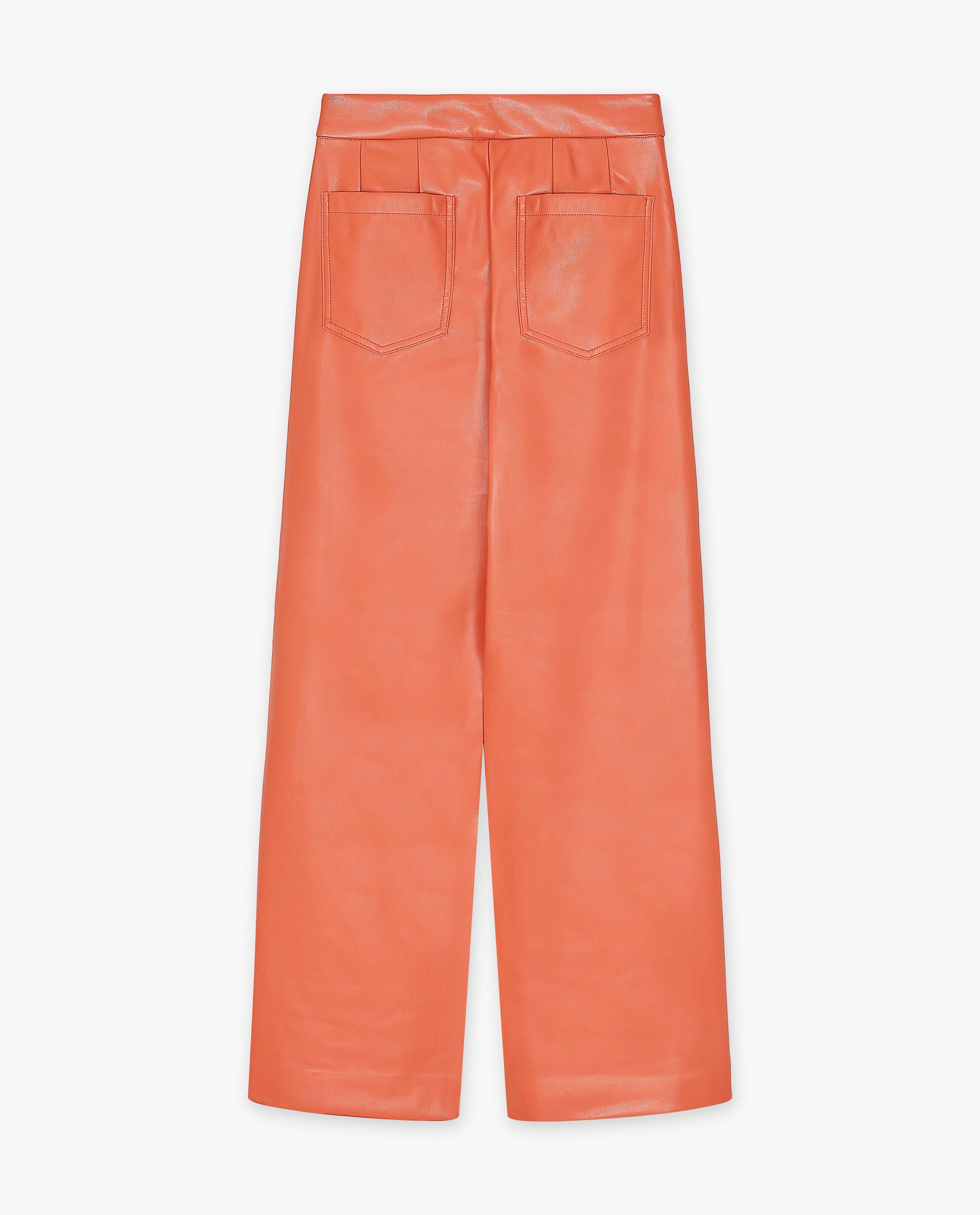 Pantalons - Pantalon en similicuir, coupe ample