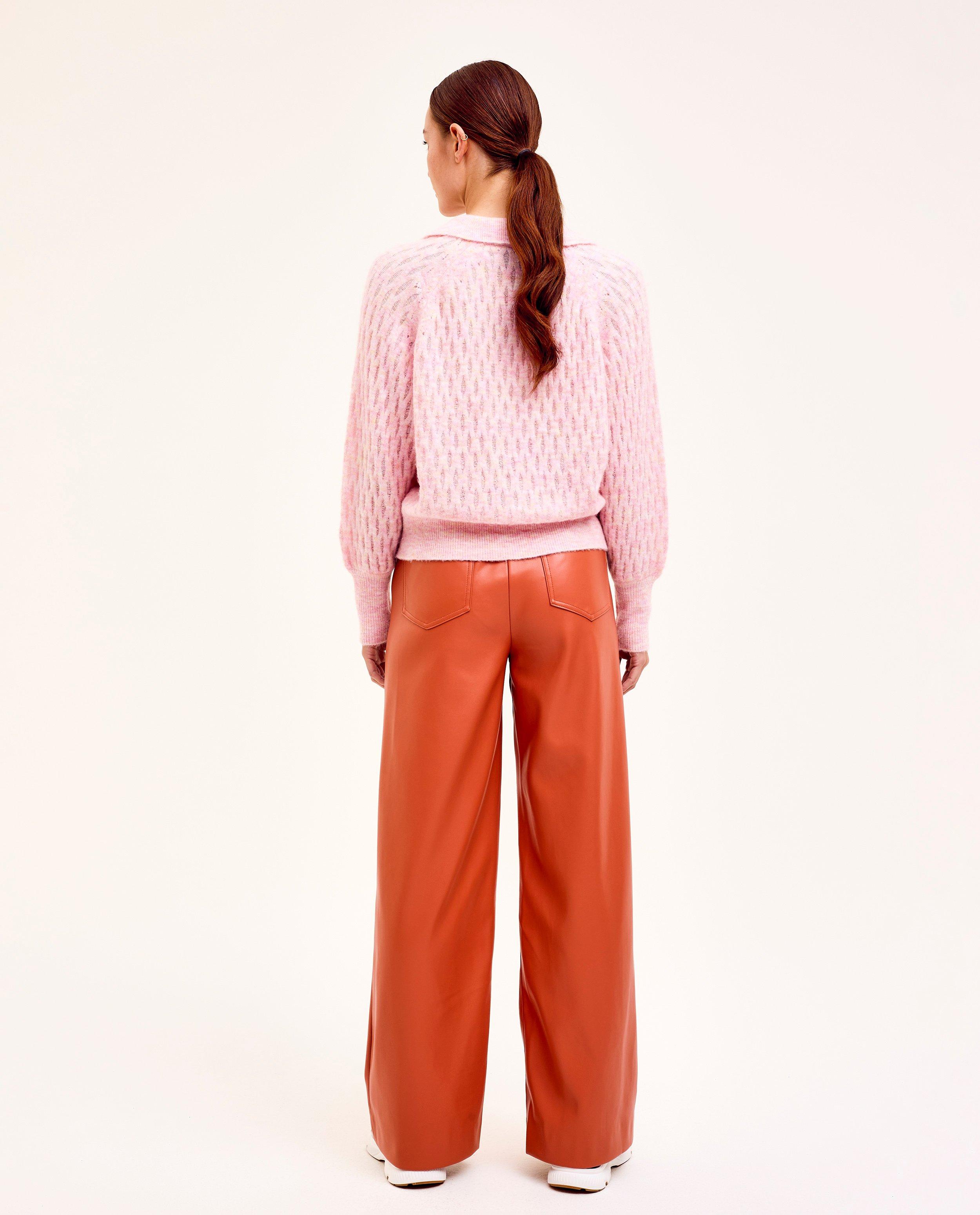 Pantalons - Pantalon en similicuir, coupe ample