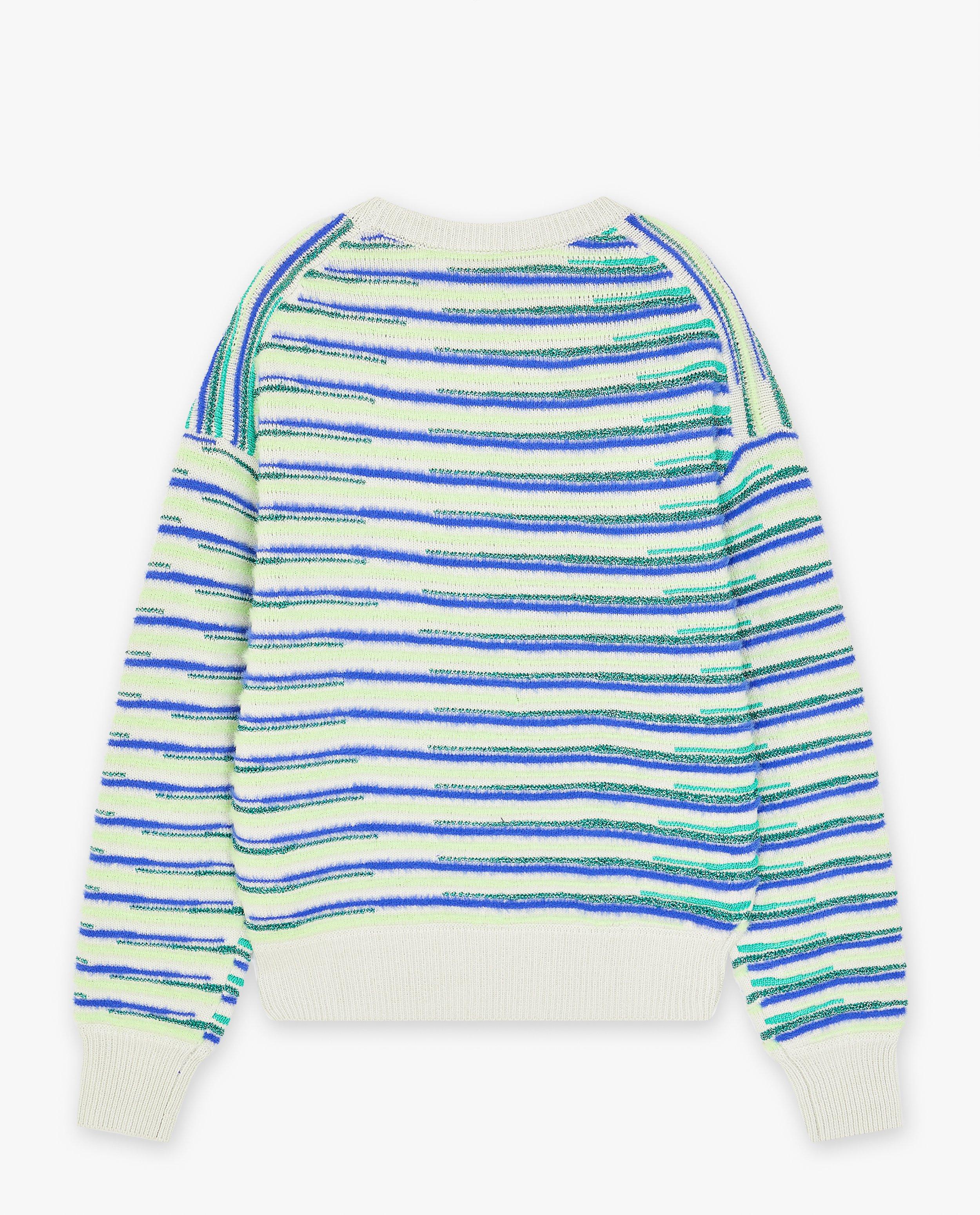 Gestreepte trui met structuur - Product Detail - lichtblauw - afbeelding nummer 5